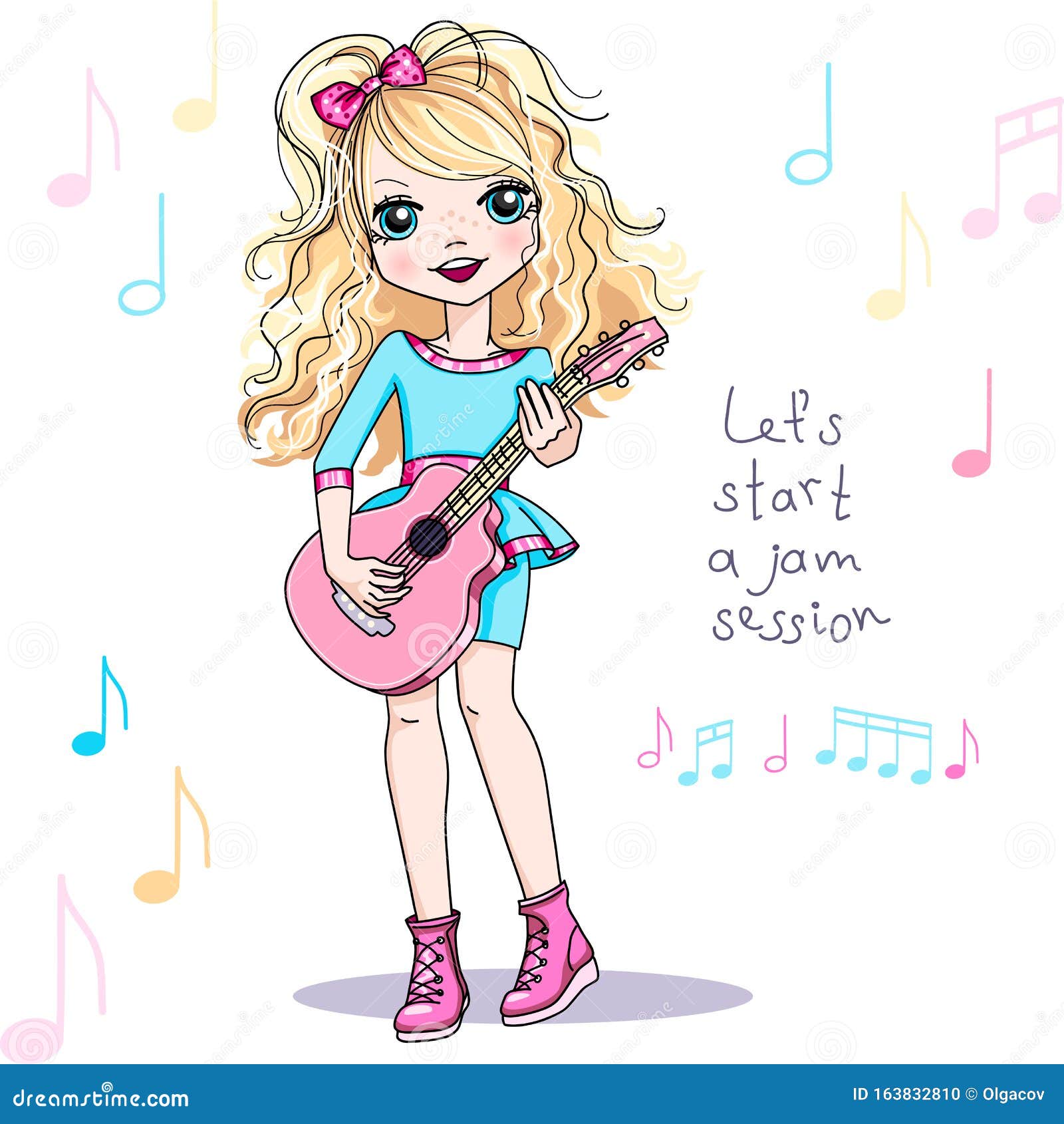 Niña Vectorial Tocando Guitarra Ilustración del Vector - Ilustración de adolescente, hembra: 163832810 Niña Vectorial Tocando Guitarra Ilustración del Vector - Ilustración de adolescente, hembra: 163832810