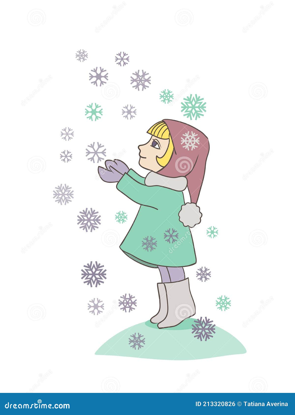 Niña Y Copos De Nieve. Ilustración De Dibujos Animados Vectoriales Ilustración del Vector - Ilustración de hielo, nieve: 213320826 Niña Y Copos De Nieve. Ilustración De Dibujos Animados Vectoriales Ilustración del Vector - Ilustración de hielo, nieve: 213320826
