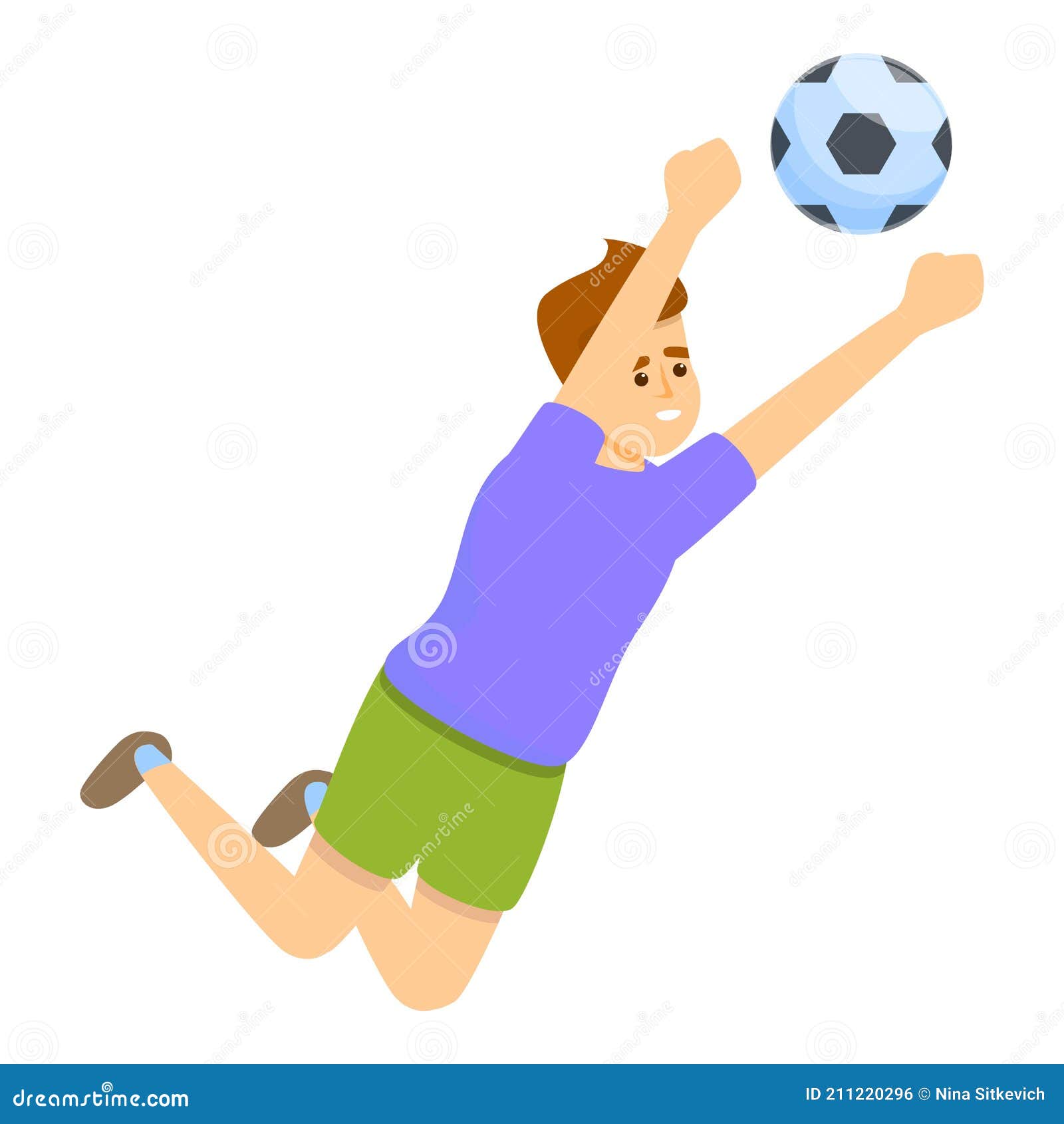 Niño Atrapar Fútbol Bola Icono Dibujo Animado Estilo Ilustración del Vector  - Ilustración de arquero, jugador: 211220296