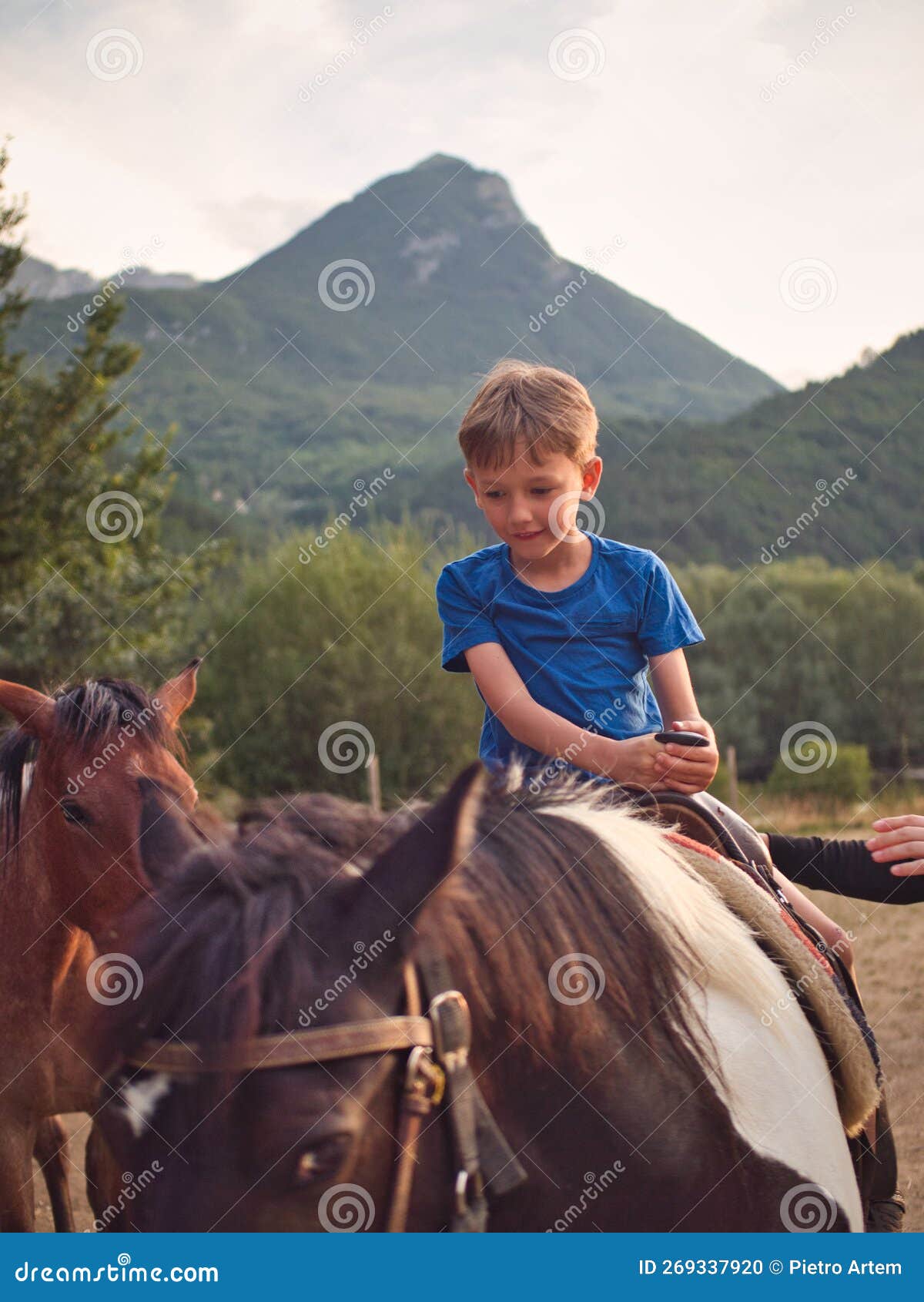 Niño De 9 Años Montando a Caballo Foto de archivo - Imagen de logro,  muchacho: 269337920, image size:1200x1690
