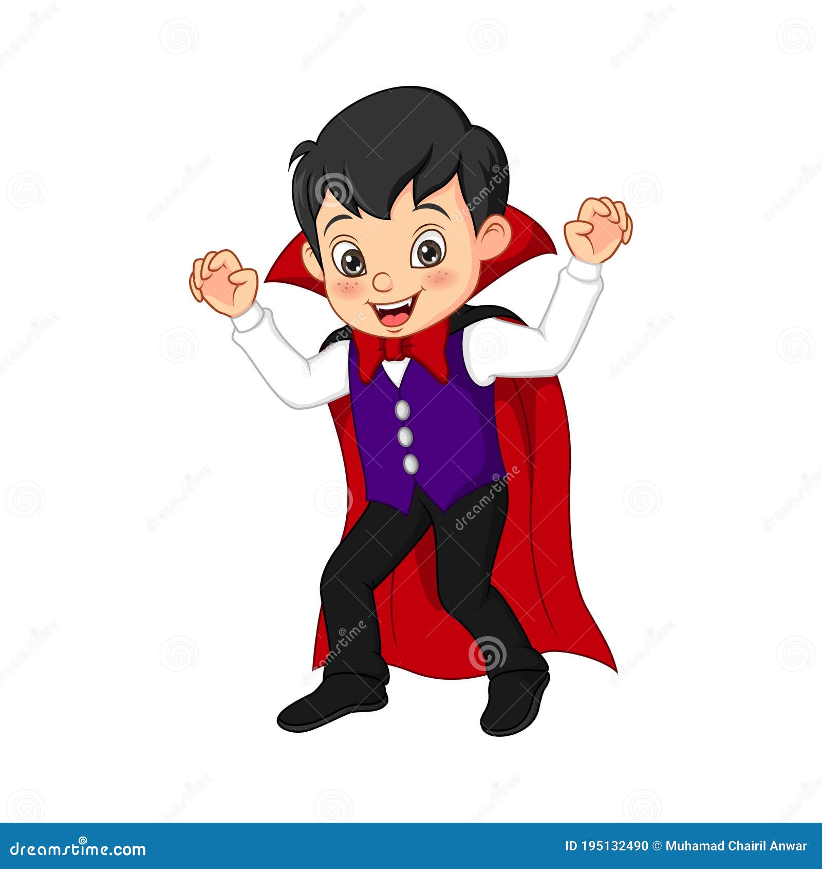 Niño De Caricatura Con Disfraz Dracula De Halloween Ilustración del Vector  - Ilustración de convite, equipo: 195132490
