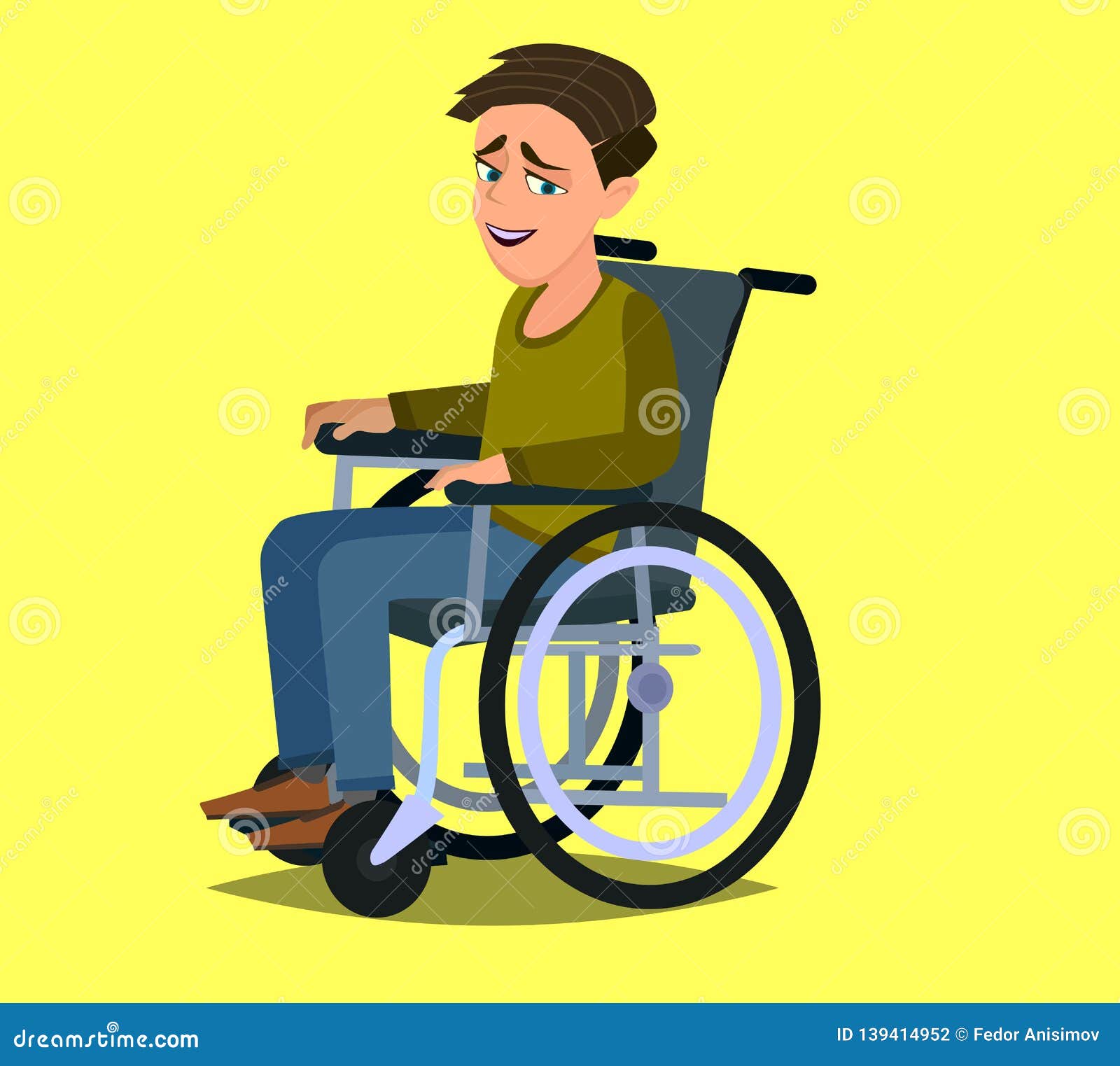 Niño Discapacitado Sentado En Una Silla De Ruedas Persona Con Discapacidad  Dibujo Vectorial De Dibujos De Estilo Plano Y Colorido Stock de ilustración  - Ilustración de muchacho, lindo: 139414952