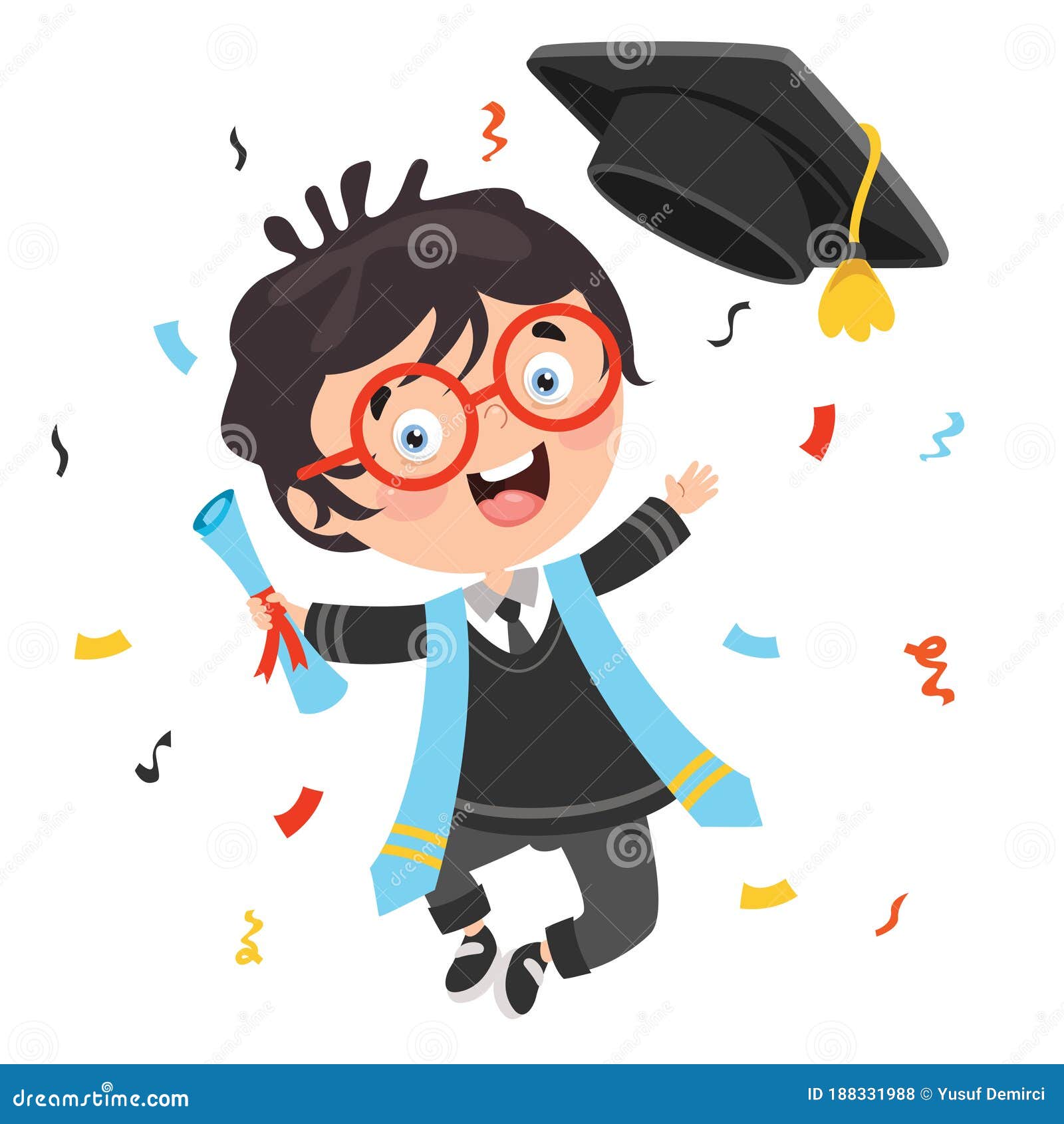 Niño Feliz De Dibujos Animados Con Disfraz De Graduación Ilustración del Vector - Ilustración de inteligente, casquillo: 188331988 Niño Feliz De Dibujos Animados Con Disfraz De Graduación Ilustración del Vector - Ilustración de inteligente, casquillo: 188331988