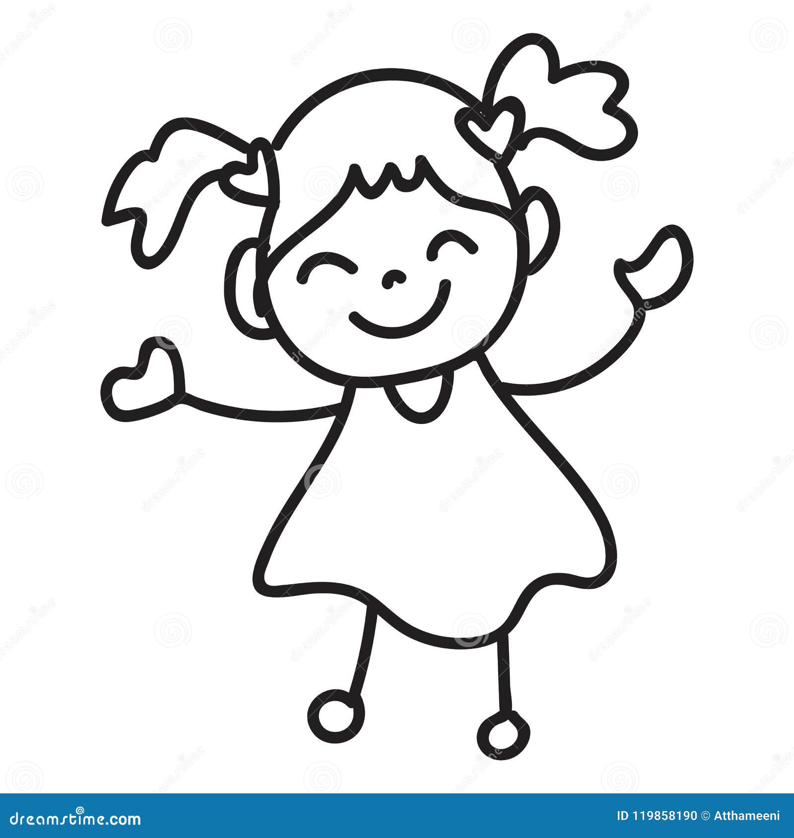 Niño Feliz Del Personaje De Dibujos Animados Del Dibujo De La Mano Stock de  ilustración - Ilustración de freehand, historieta: 119858190