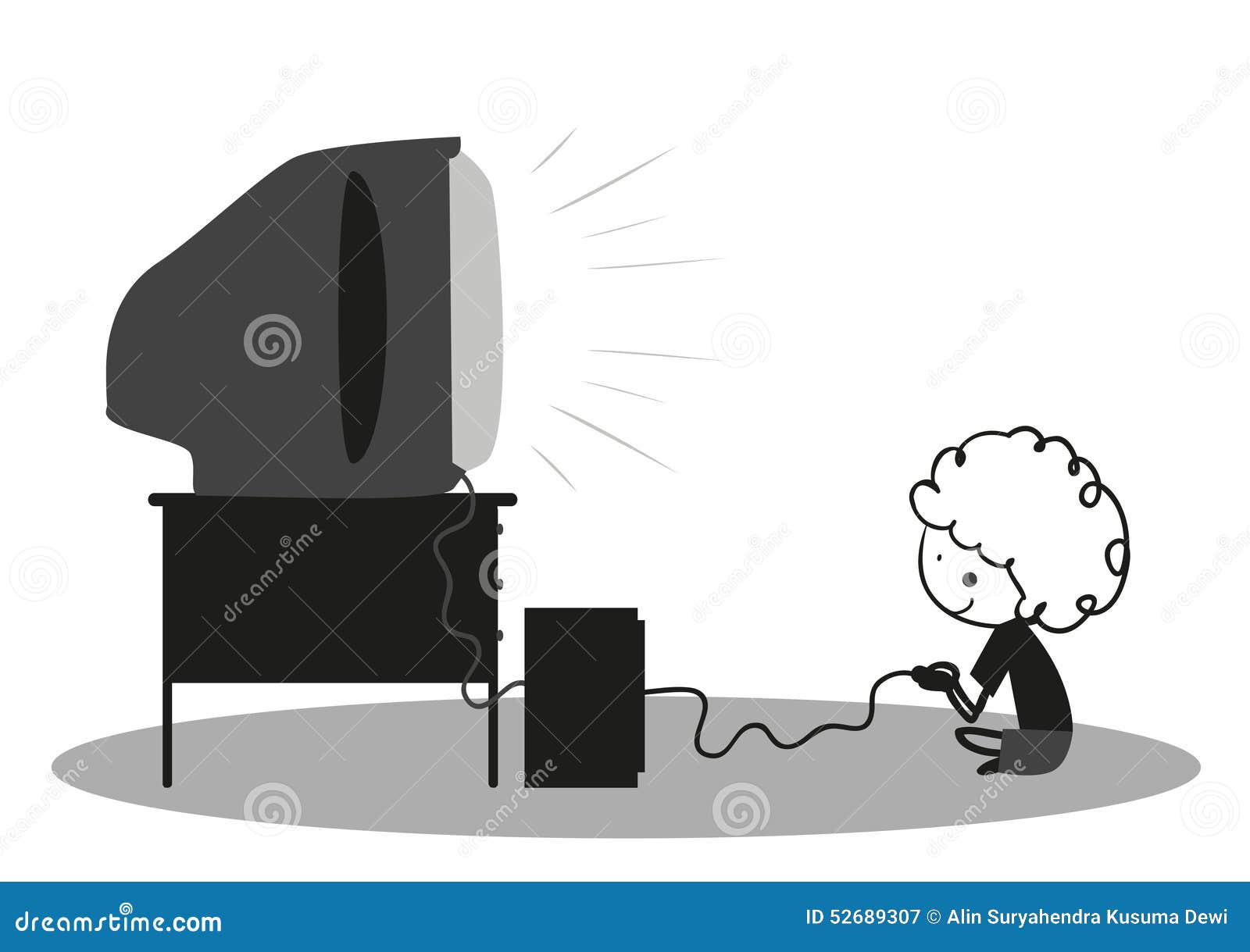 Nino Pequeno Del Garabato Que Juega A Los Videojuegos Ilustracion Del Vector Ilustracion De Garabato Nino 52689307