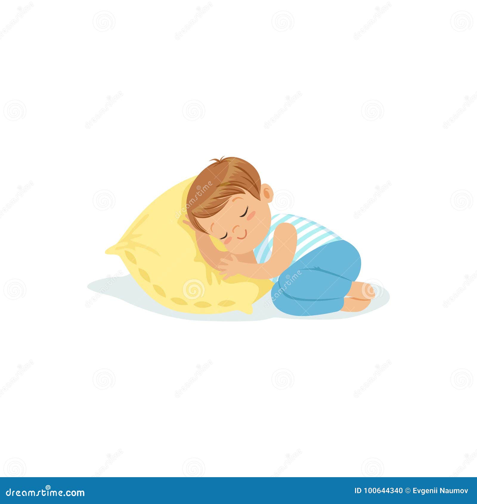 Niño Pequeño Lindo Que Duerme En Un Personaje De Dibujos Animados De La  Almohada, Ejemplo Adorable Del Vector Del Niño El Dormir Ilustración del  Vector - Ilustración de casero, actividad: 100644340