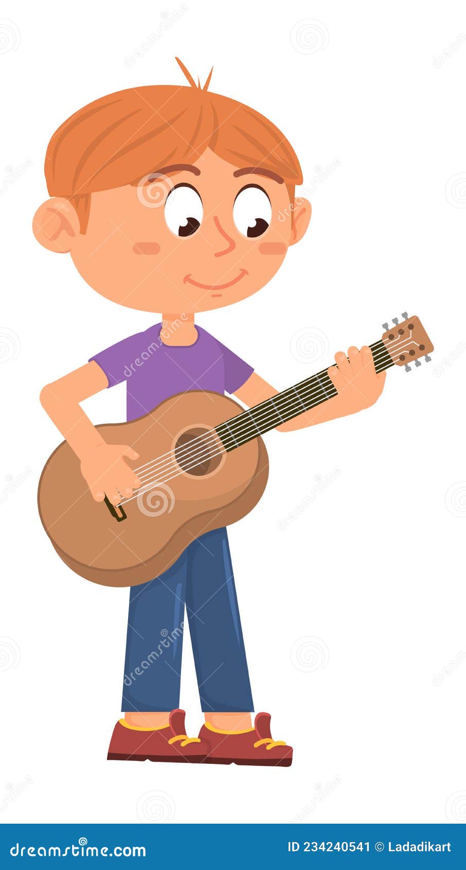 Goma de dinero paquete Dempsey Niño Tocando Guitarra. Práctica De Músicos Jóvenes. Niño De Caricatura  Ilustración del Vector - Ilustración de guitarra, cabrito: 234240541