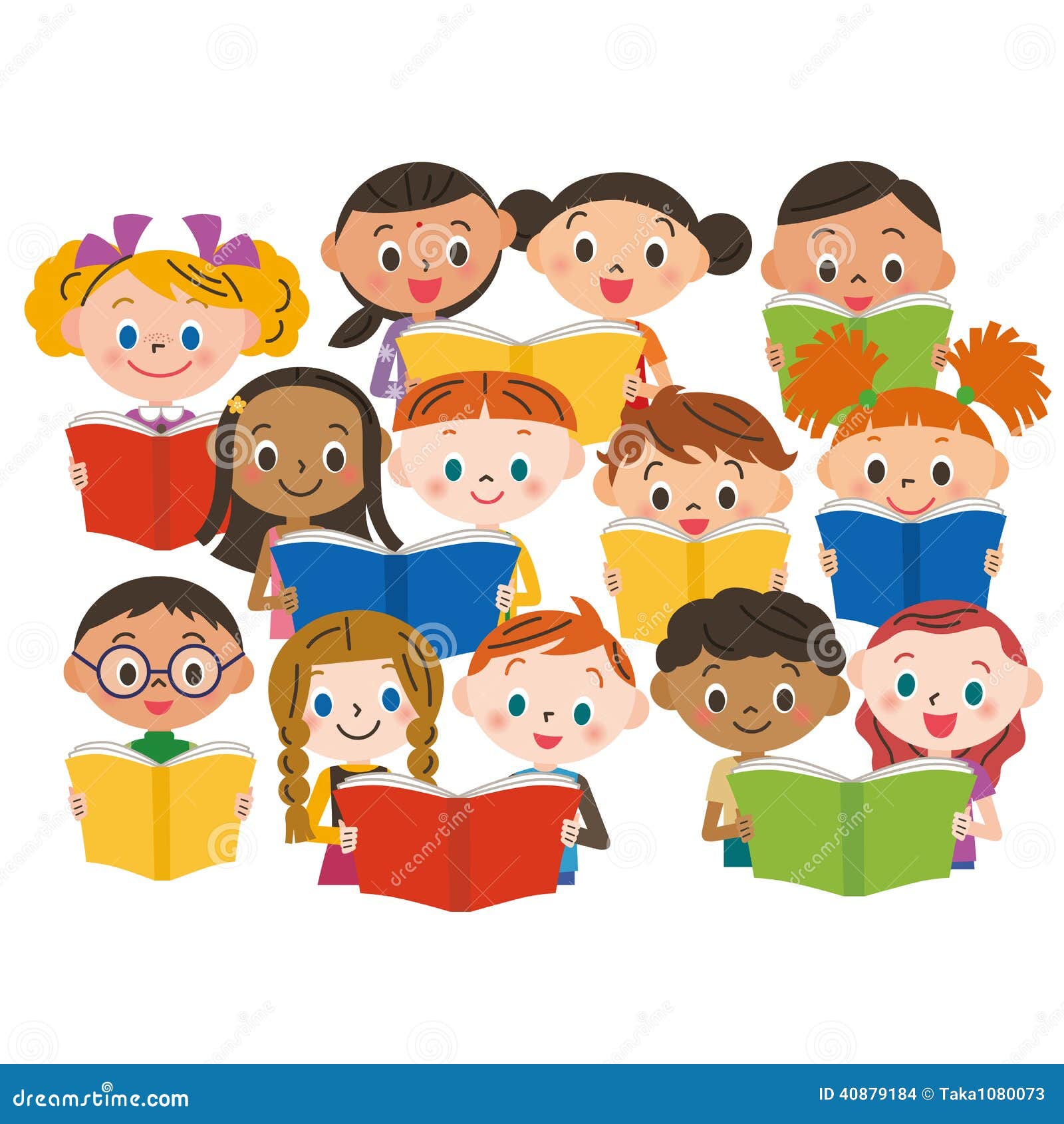 Niños de la lectura ilustración del vector. Ilustración de mundo - 40879184 Niños de la lectura ilustración del vector. Ilustración de mundo - 40879184