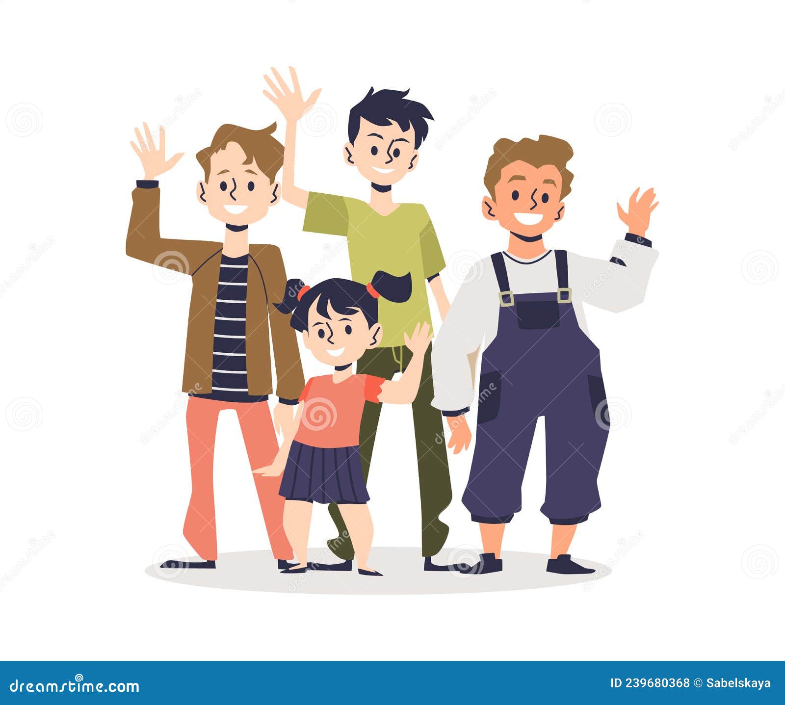 Niños Saludando a Mano Con Gesto De Saludo a Niños Y Niñas Con Las Manos Alzadas Ilustración del Vector - Ilustración de fondo, multicultural: 239680368 Niños Saludando a Mano Con Gesto De Saludo a Niños Y Niñas Con Las Manos Alzadas Ilustración del Vector - Ilustración de fondo, multicultural: 239680368