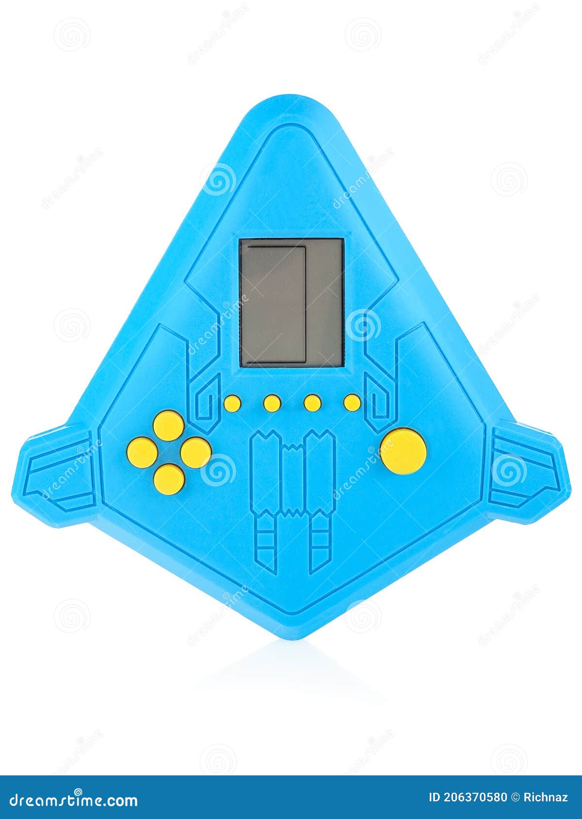 Niños Tetris Azul Con Botones Amarillos Sobre Un Fondo Blanco. Juegos Para Niños Que Desarrollan Y Pensamiento. Electrónico Foto de archivo - Imagen de pila, escuela: 206370580