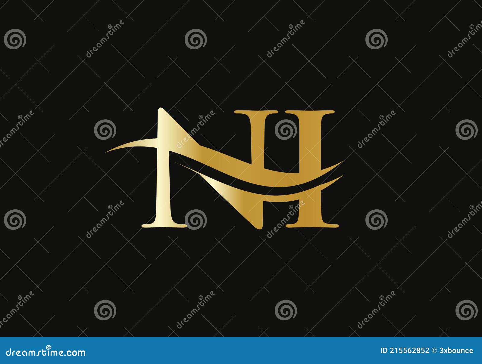 ni logo  for business and company identity. creative ni letter with luxury concept