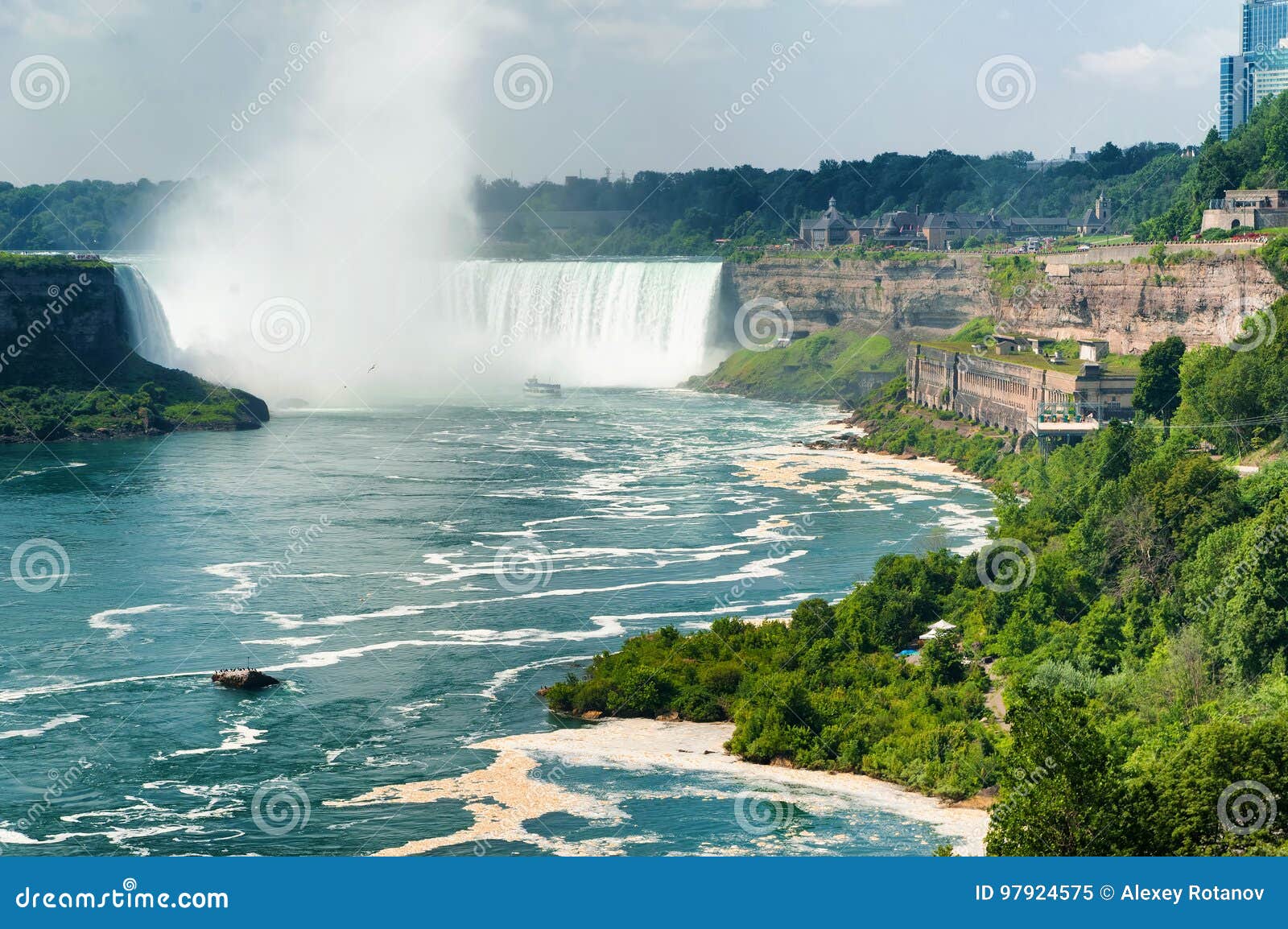 Niagara Falls Horse shoe stock image. Image of landscape 97924575
