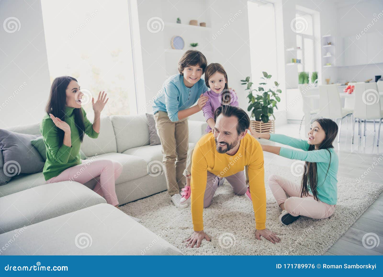 Nice Attractive Cheerful Humorous Adorable Family Three Pre Teen