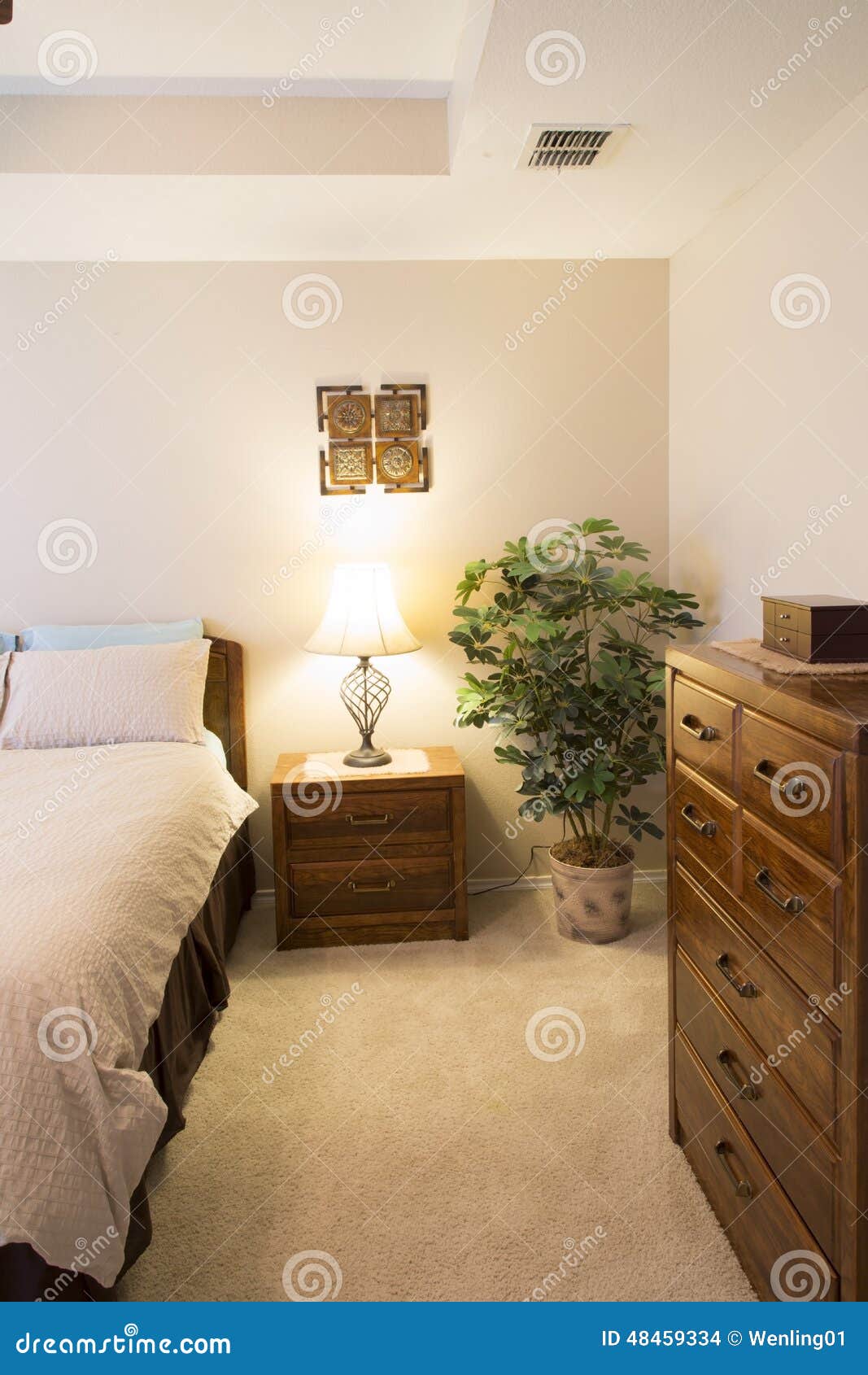 Nice bedroom stock photo. Image of evening, bedroom, furniture 48459334