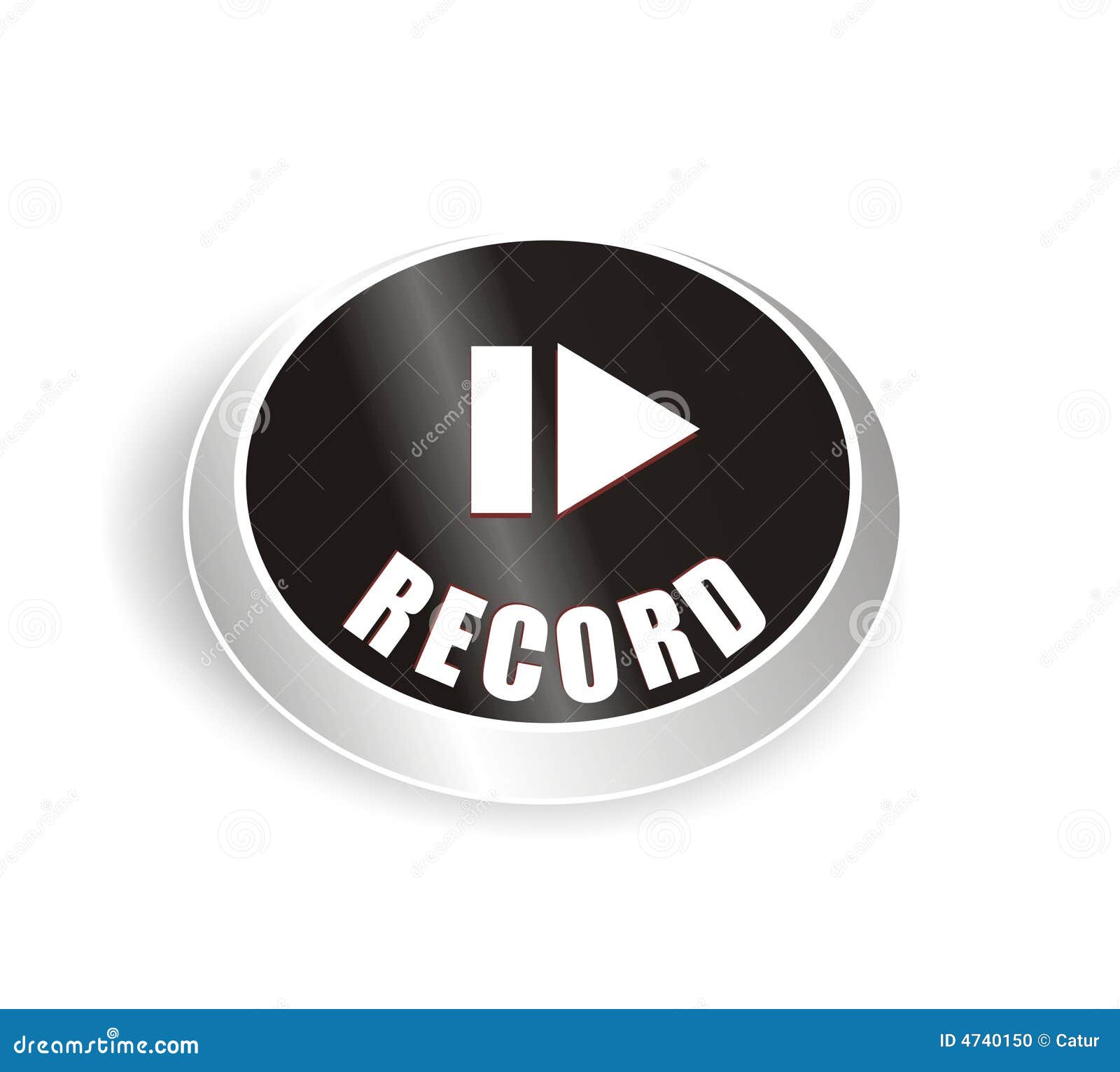 Nice Black Recording Button Stock Photo - Image: 4740150