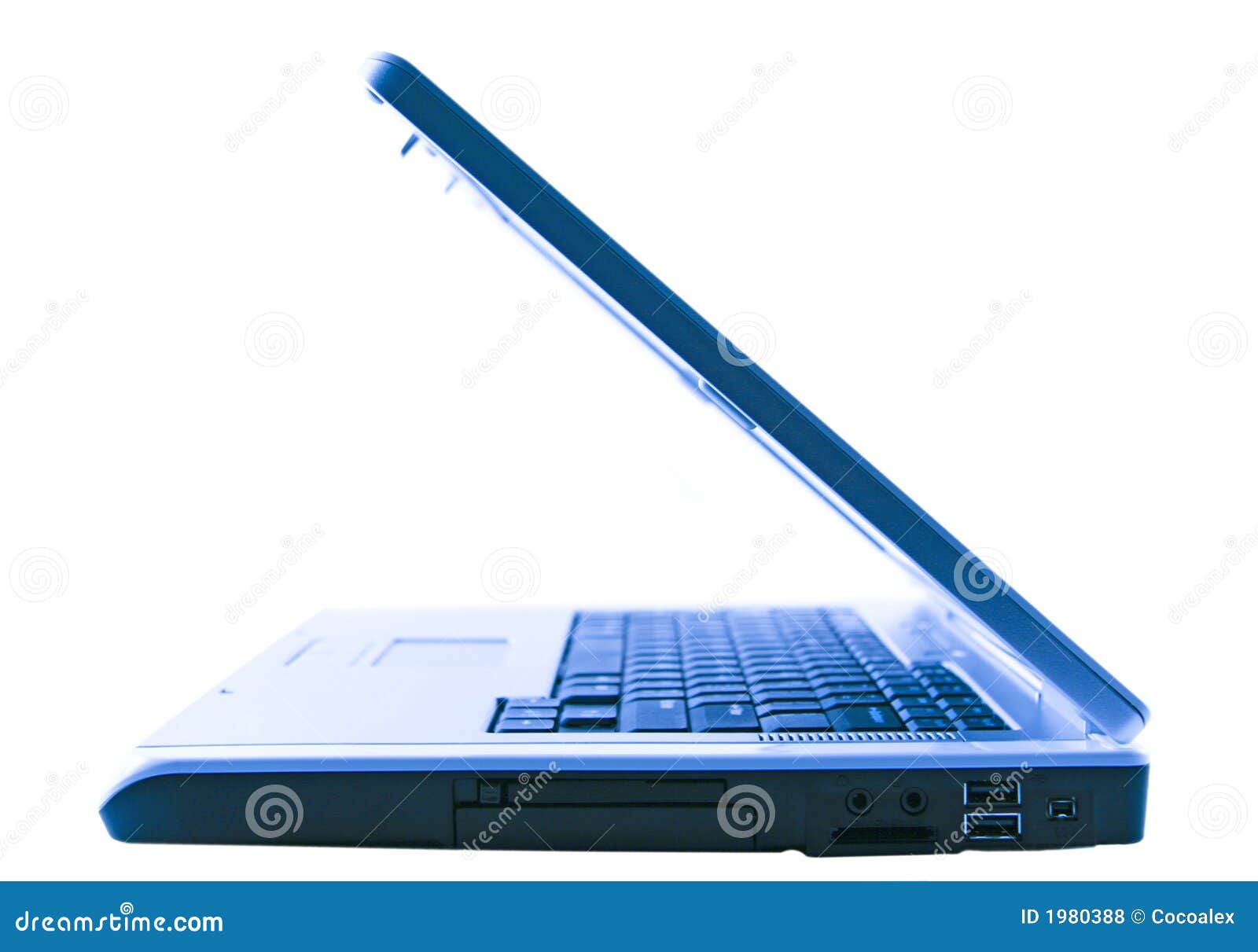 Nice blue laptop stock photo. Image of close, electronics 1980388