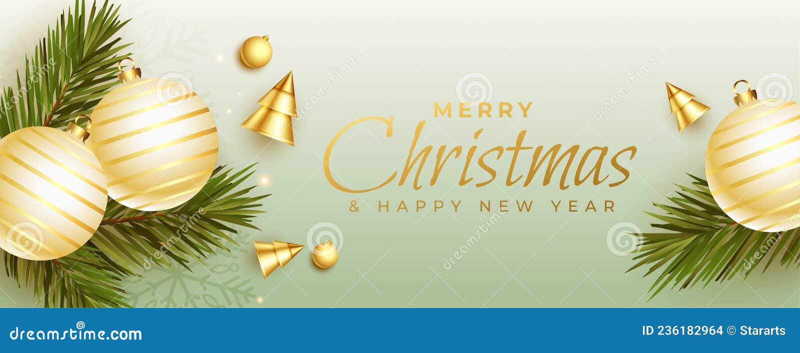 Nice Christmas Festival Banner in 3d Style Design Stock Vector