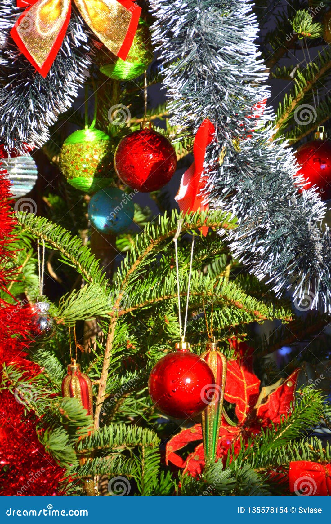 nice christmas tree ornaments in the winter time, for orthodox christians