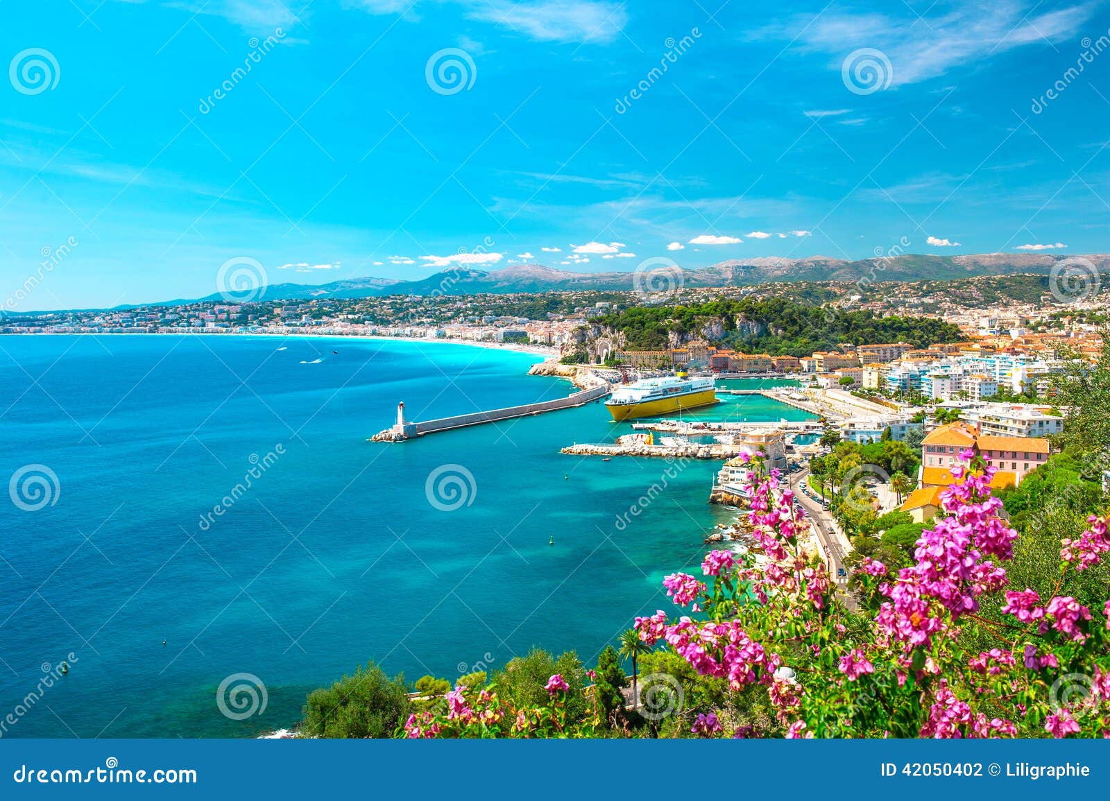 nice city, french riviera, mediterranean sea