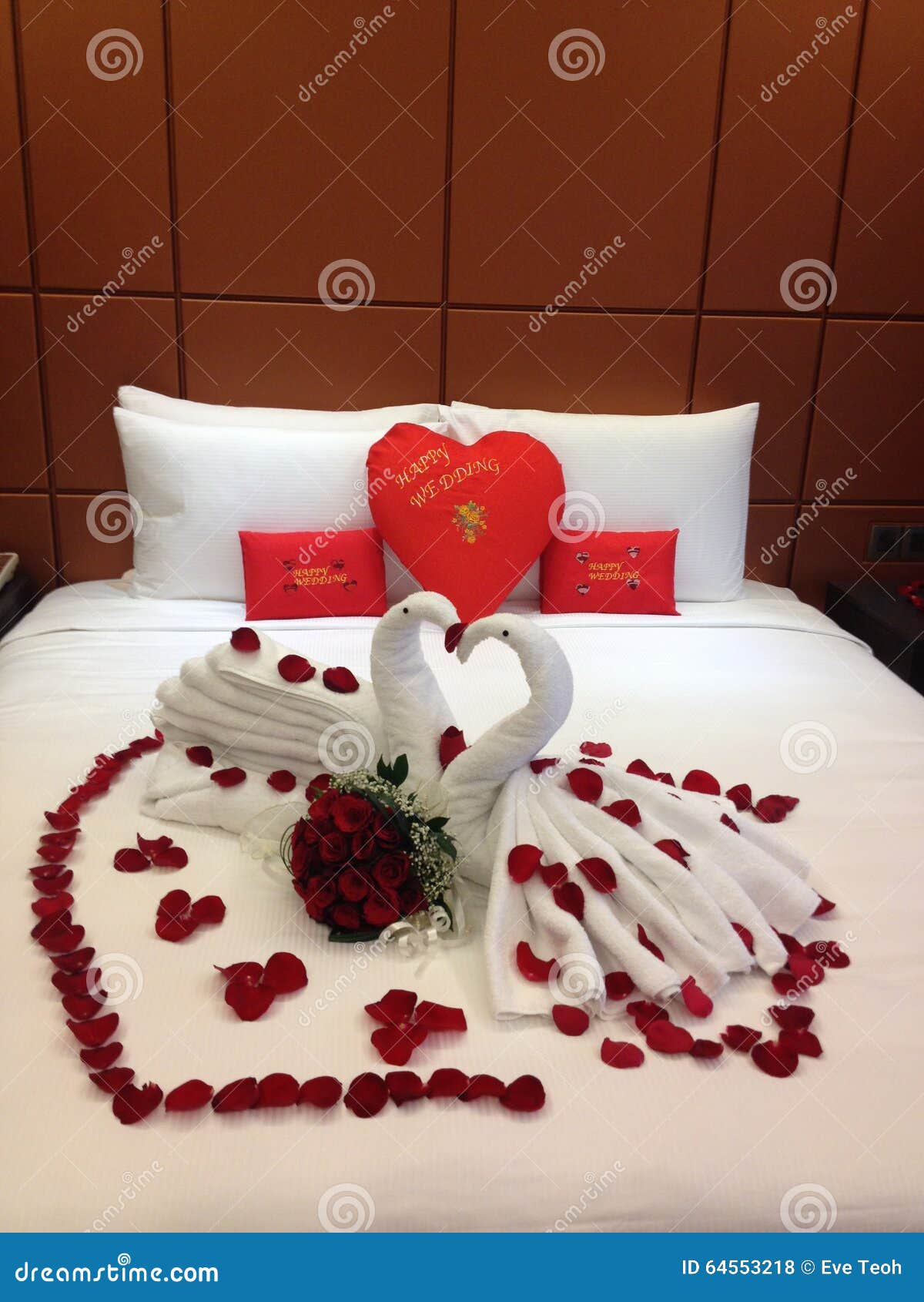 Nice Decoration for Wedding Night in Hotel Stock Photo - Image of ...