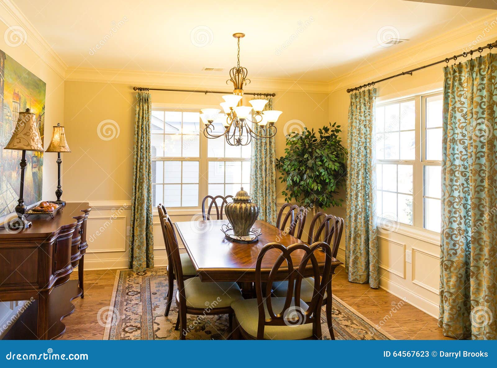 Nice Dining Room in New Home Stock Image Image of table, luxury 64567623