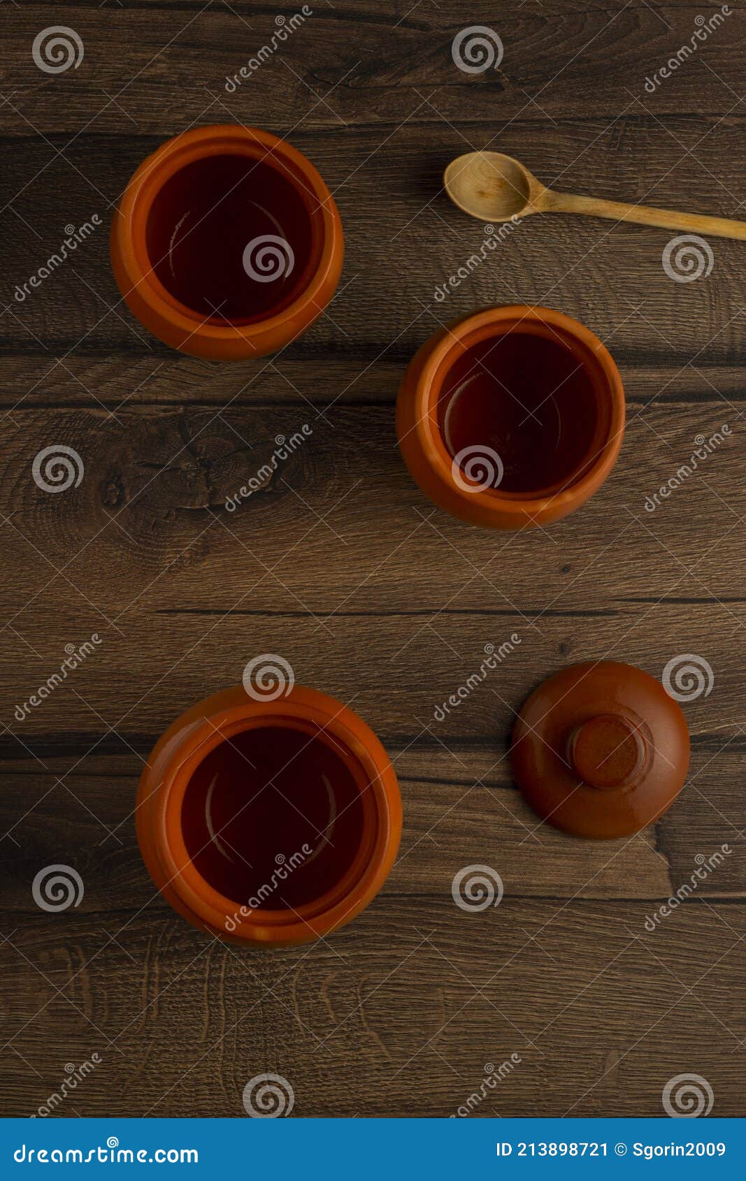 Best Safe Crockery are Clay Pots on Wooden Table Stock Image Image of