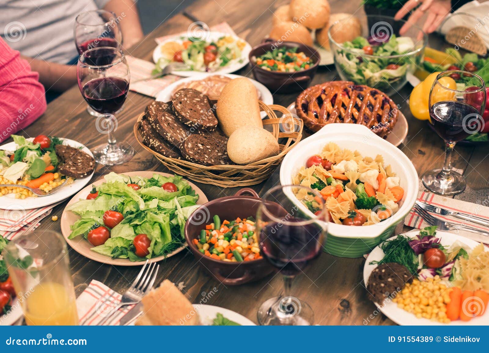 Nice Family Having Tasty Dinner Stock Image - Image of leisure, dining