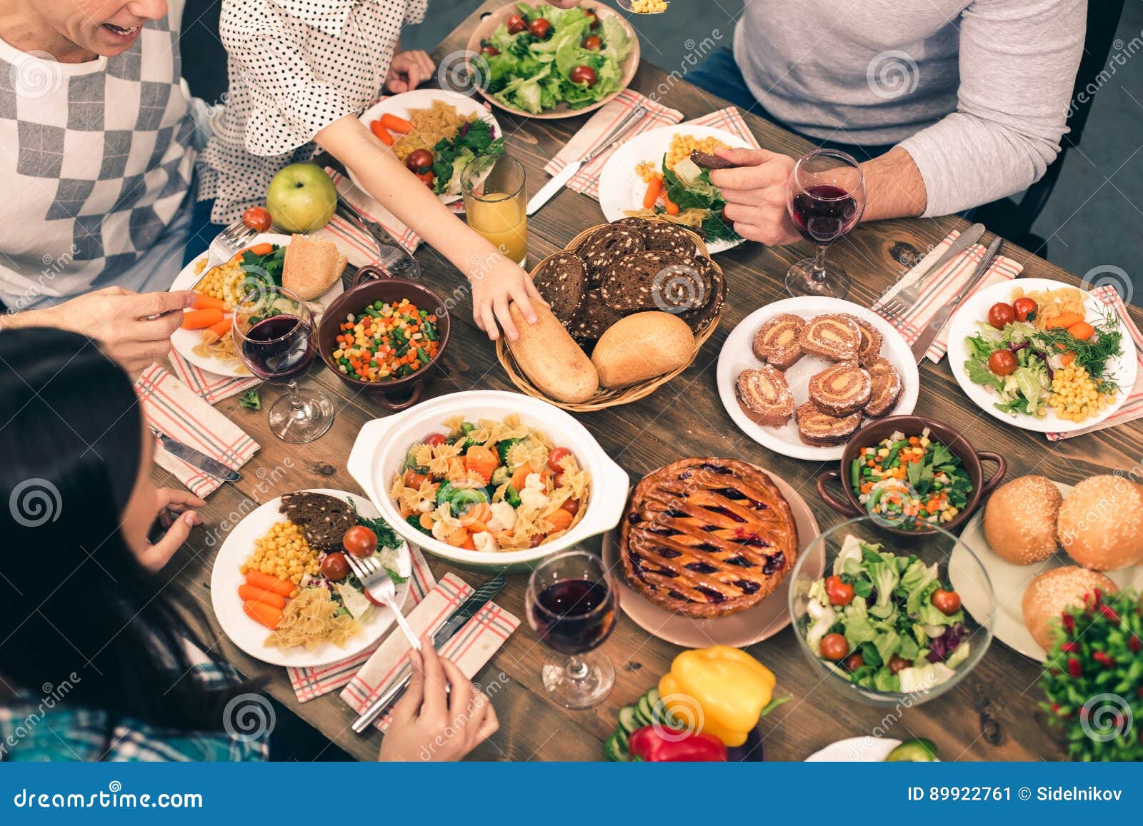 Nice Family Having Tasty Dinner Stock Image - Image of healthy, happy