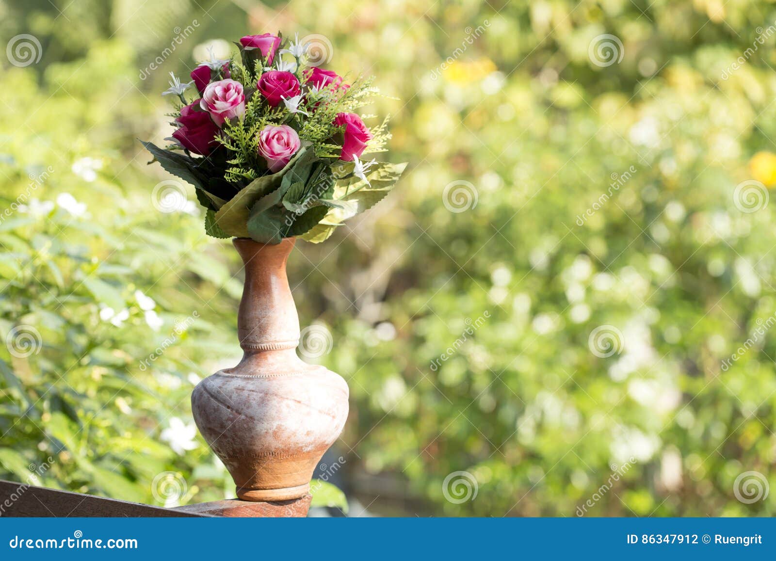 Nice Flowers in the Antique Vase Pot Stock Photo Image of antique