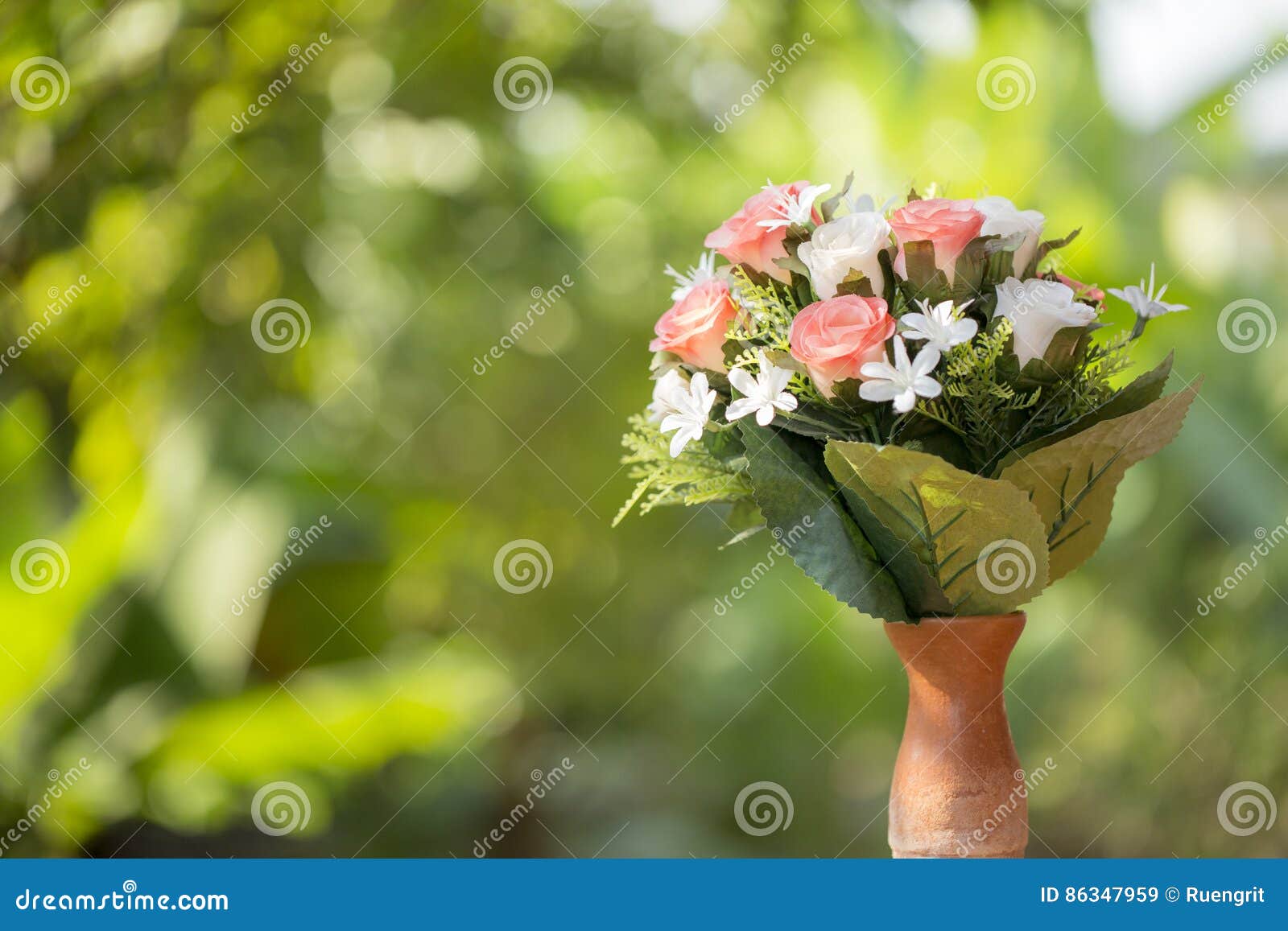 Nice Flowers in the Antique Vase Pot Stock Image Image of grunge