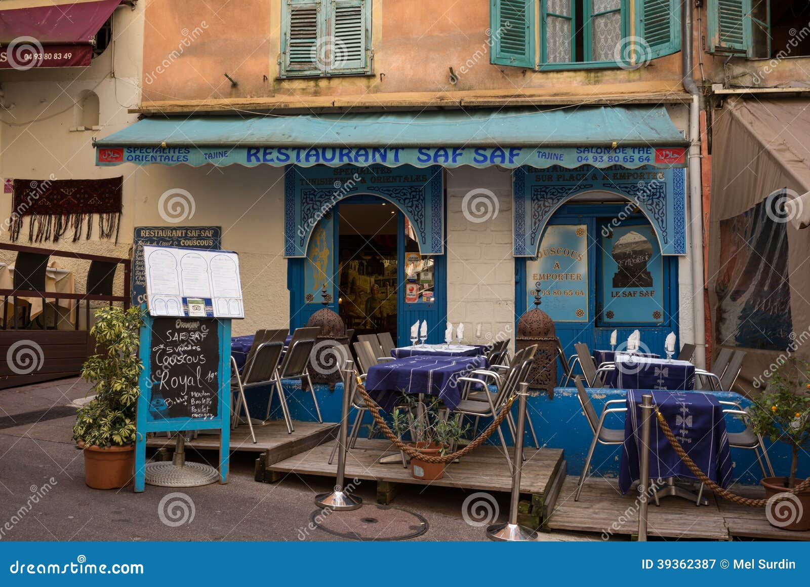 Nice France Street Scene Restaurant Editorial Photography - Image of