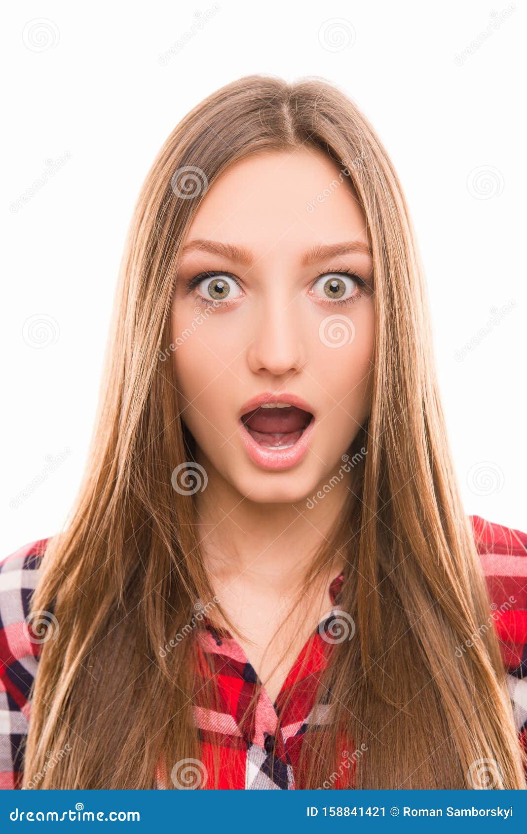 Nice Girl With Surprised Expression Of Her Face Stock Image Image Of 