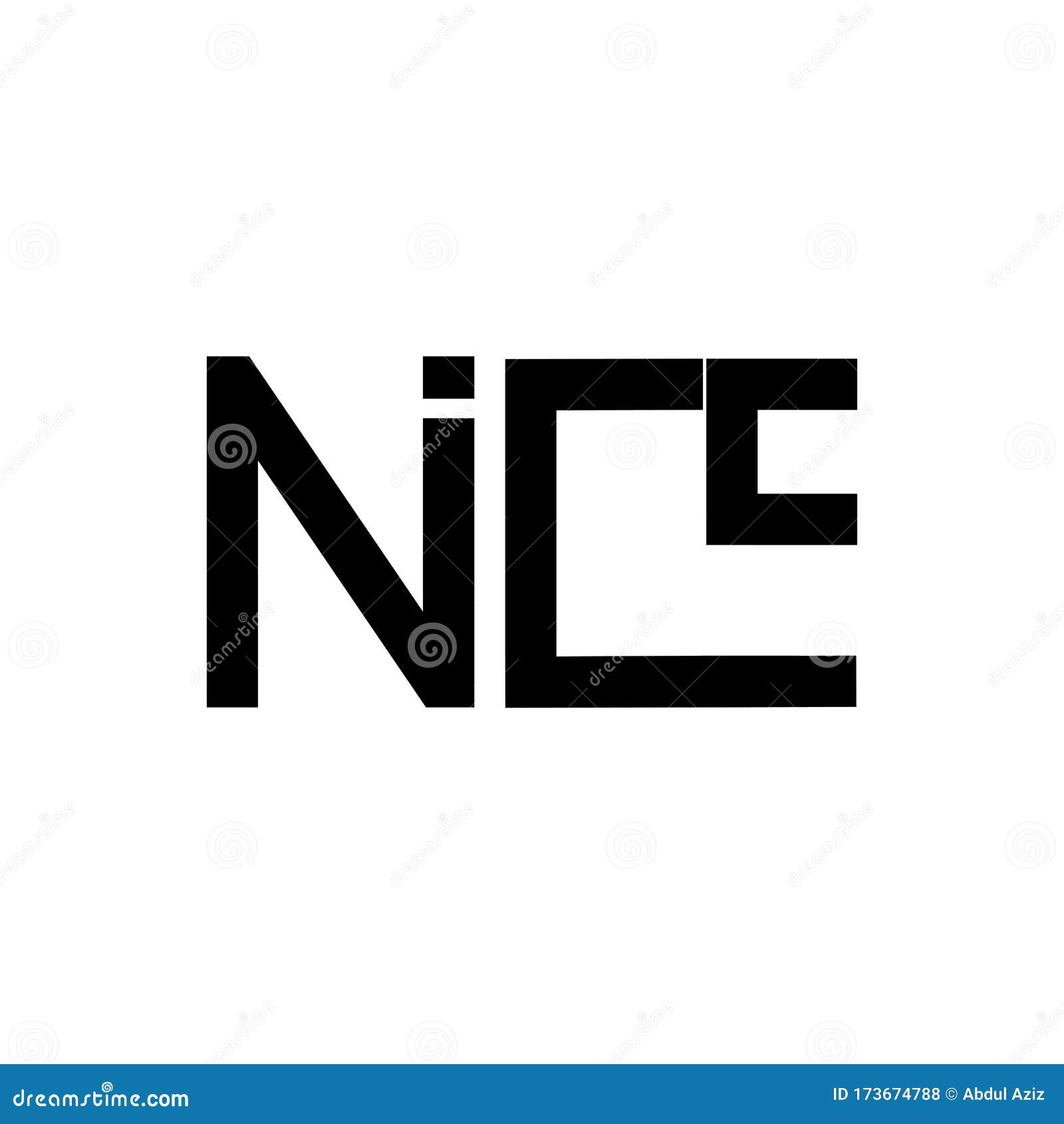 Nice icon logo vector stock vector. Illustration of letters - 173674788