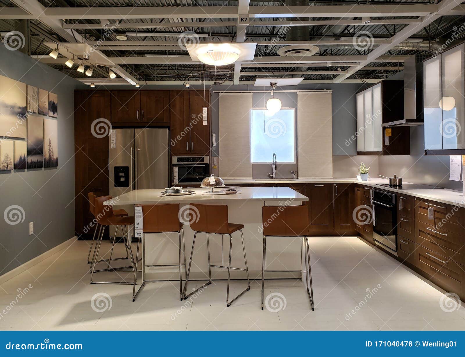Nice Modern Kitchen At Store Ikea Editorial Stock Photo Image Of Lifestyle Arranged 171040478
