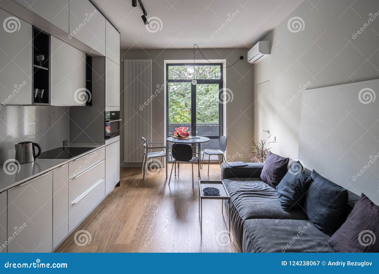 nice kitchen in modern style with light walls stock image image of