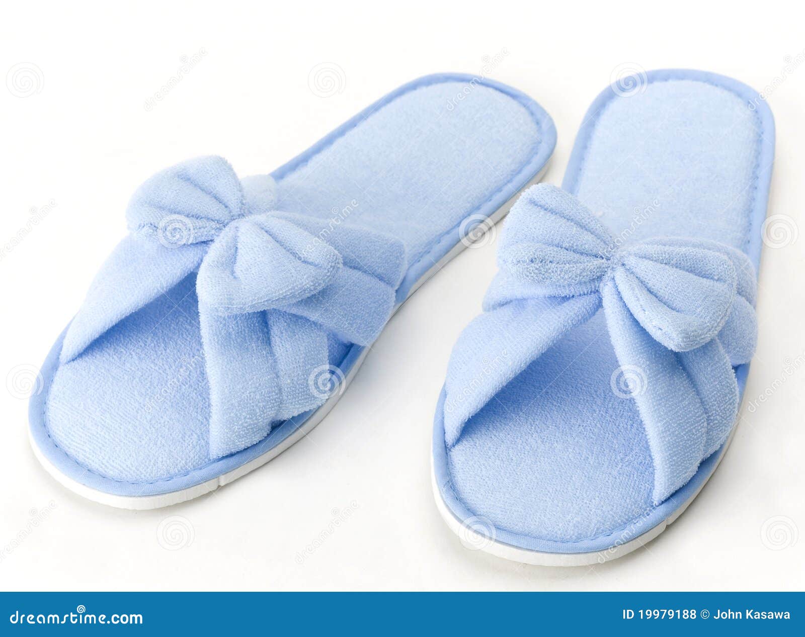Nice blue slipper isolated stock photo. Image of pair - 19979188