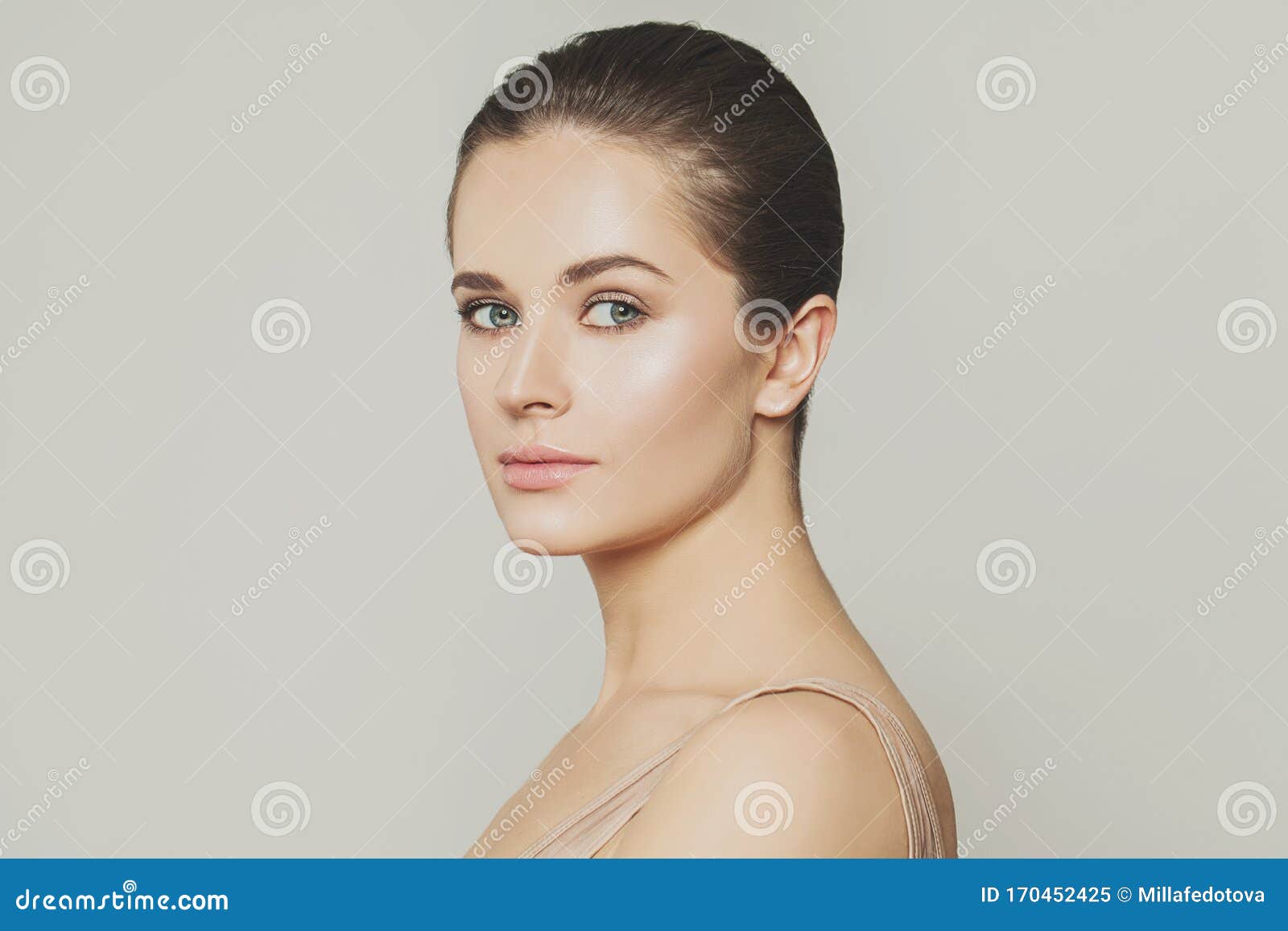 Nice Model Woman Close Up Portrait Stock Image - Image of perfect