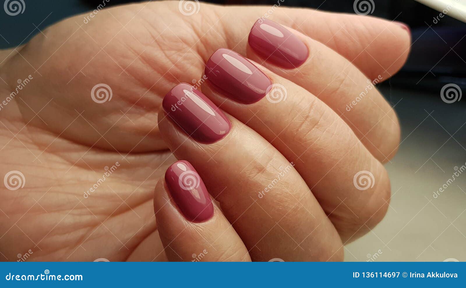 Nice Nails With Gel Polish Stock Image Image Of Oval 136114697