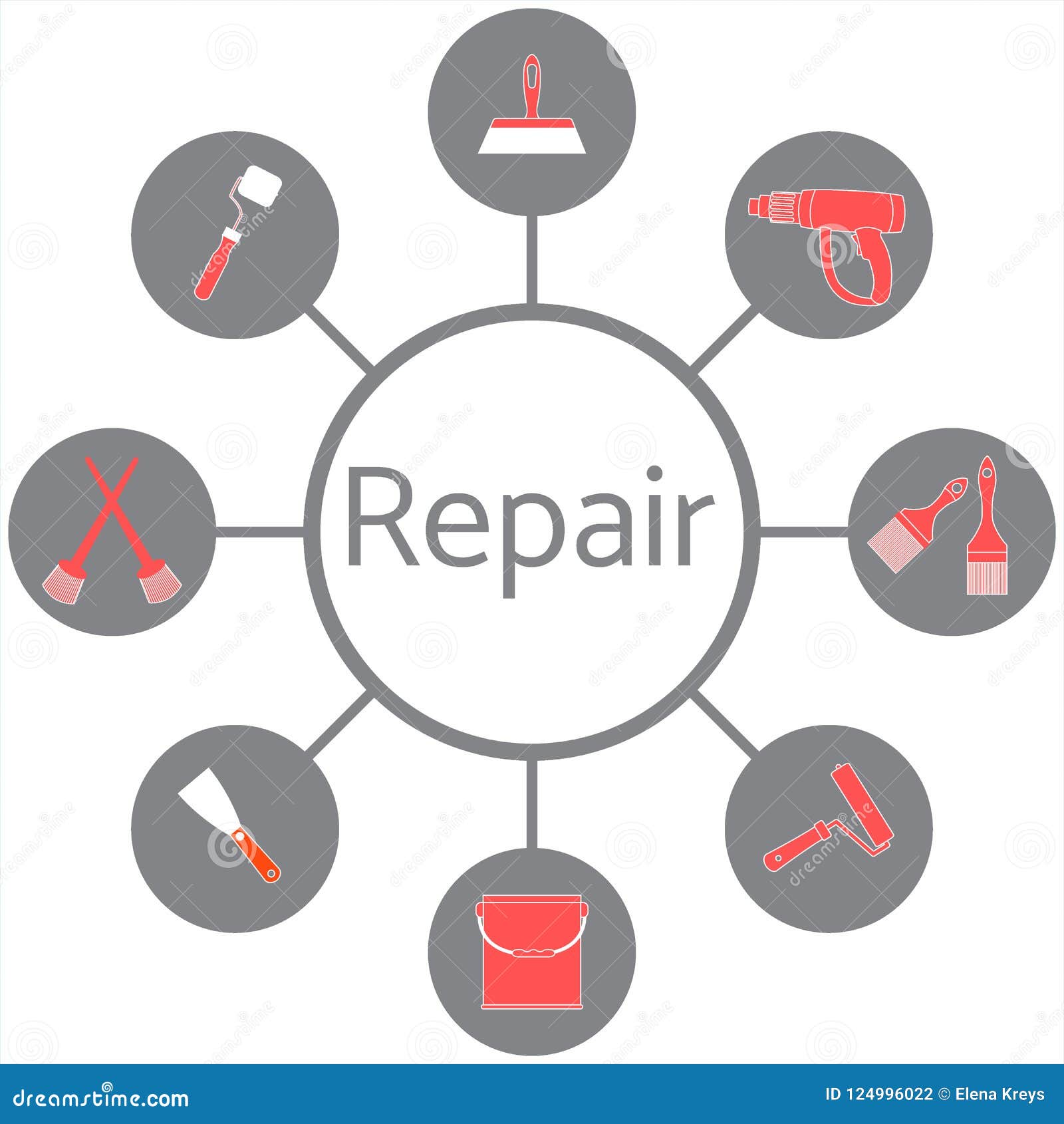 Nice Picture of a Colored Scheme with Different Tools for the Pr Stock