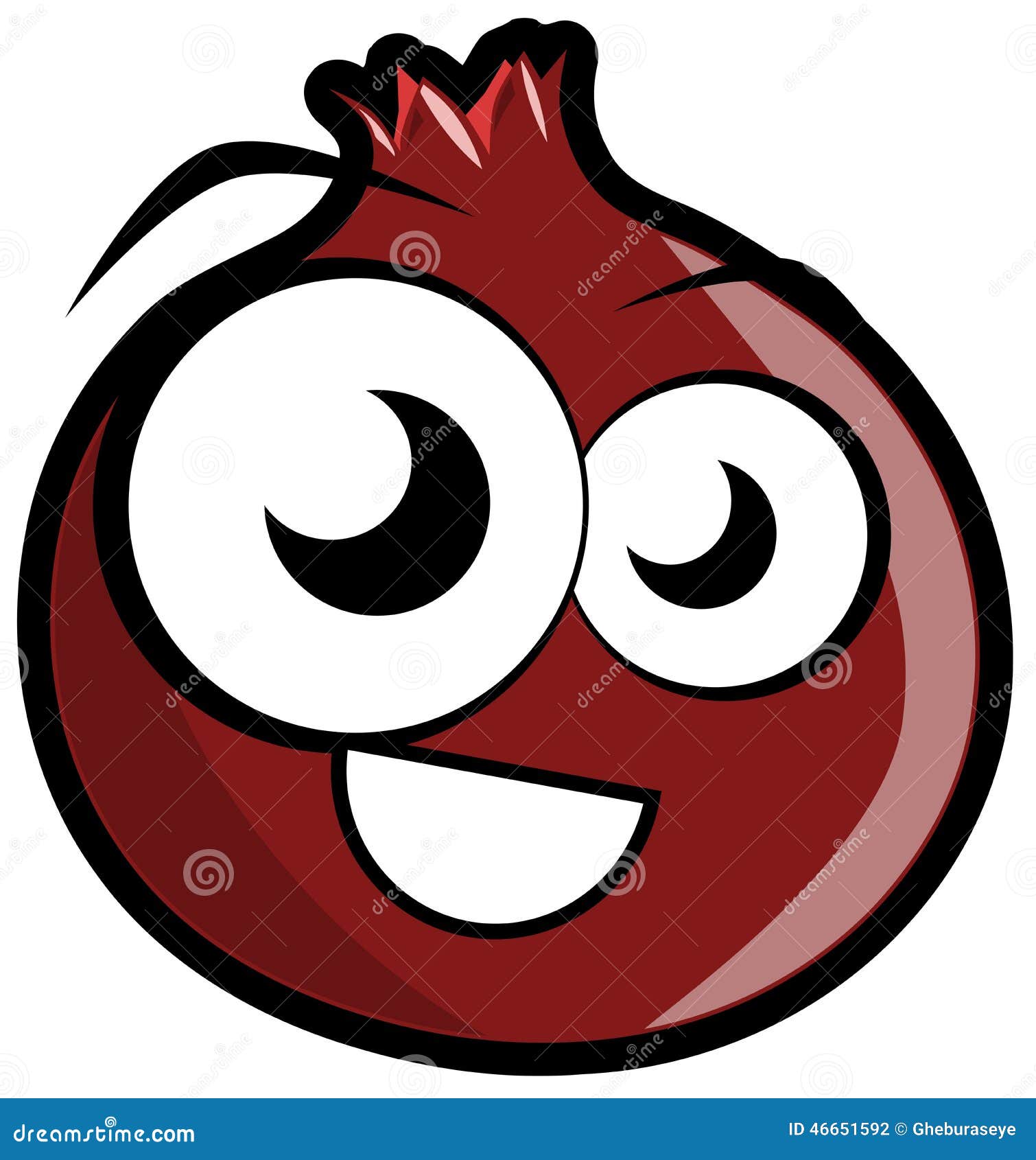 Nice Pomegranate Cartoon Isolated Stock Illustration - Image: 46651592