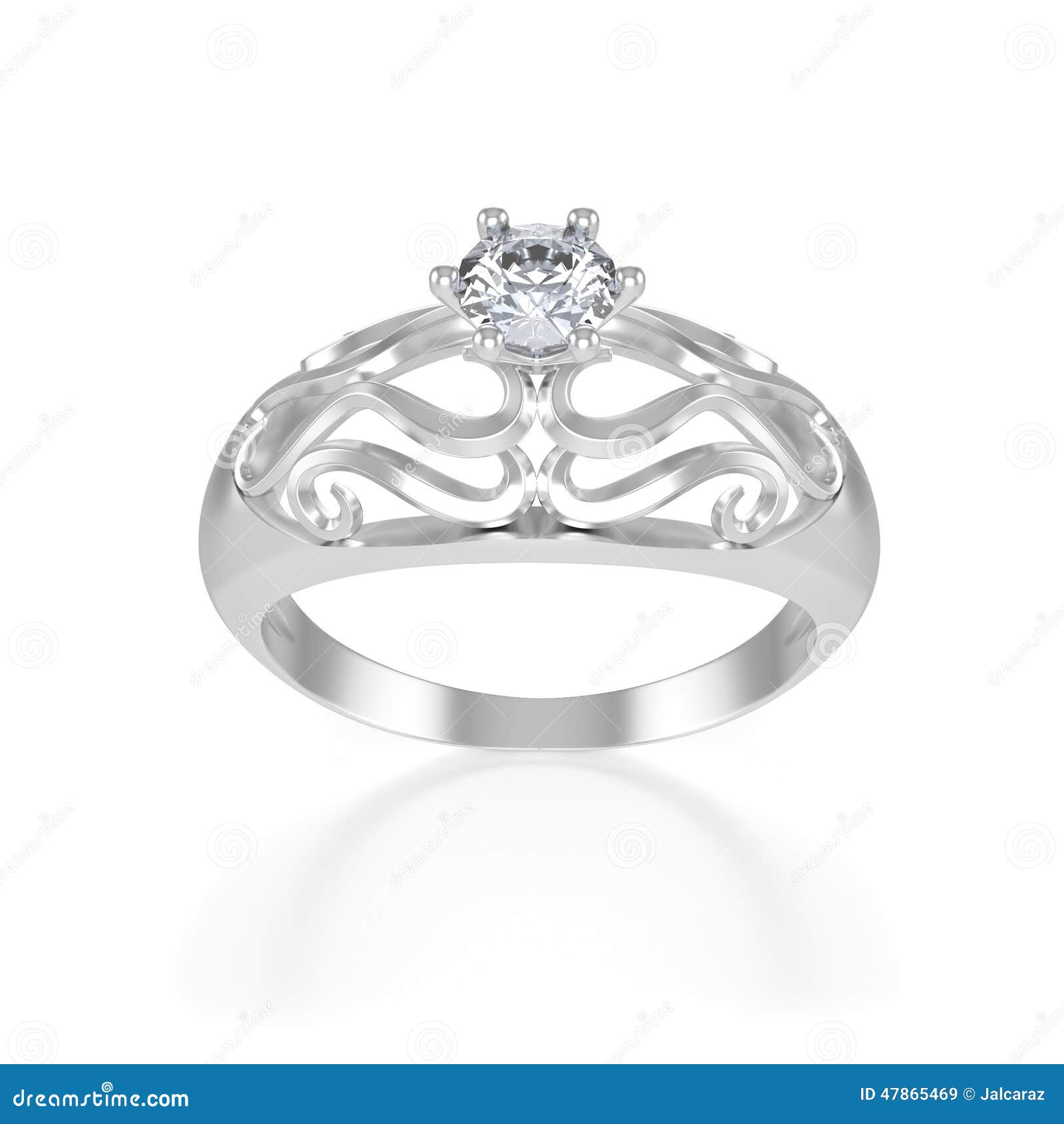 Nice ring with diamond stock illustration. Illustration of precious