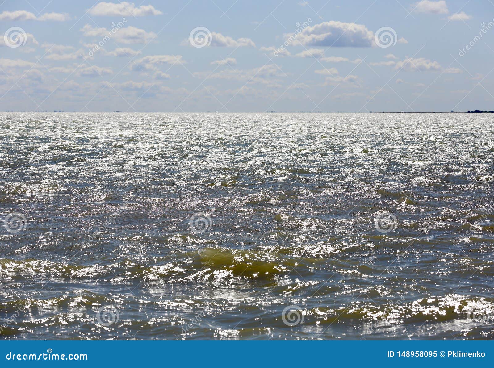 Nice Sea Water Surface With Ripples During Light Breeze ...