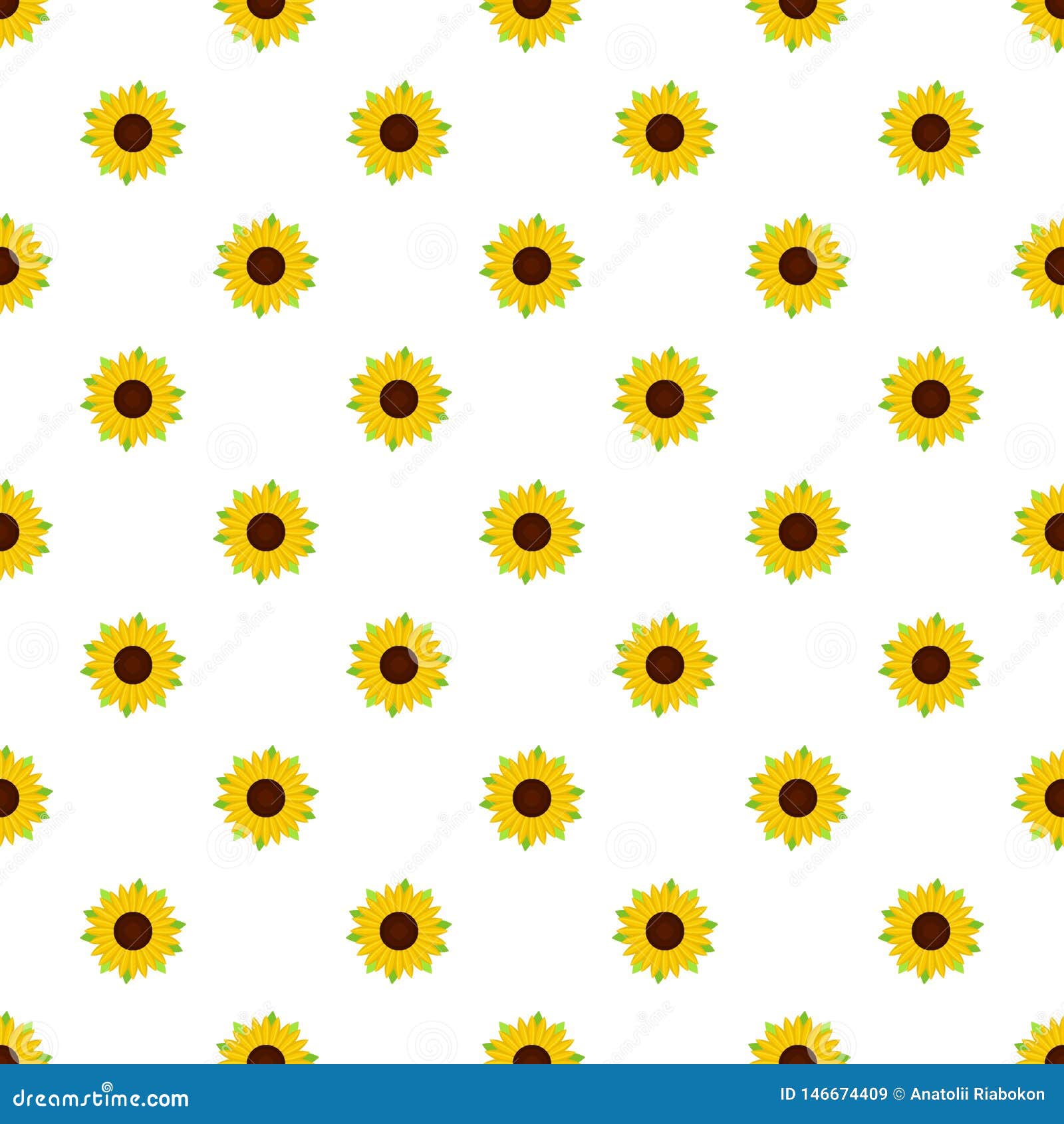 Download Nice Sunflower Pattern Seamless Vector Stock Vector ...