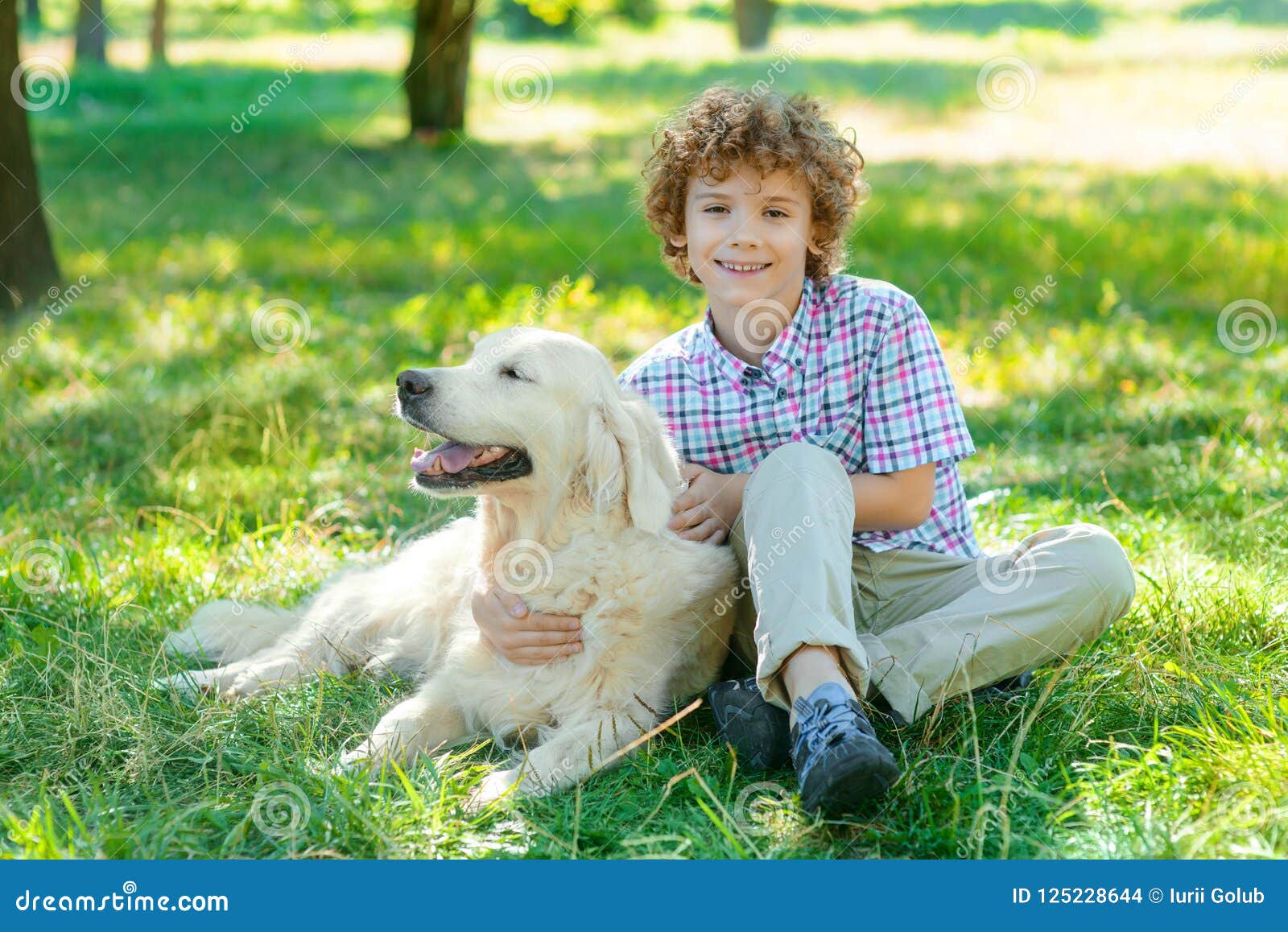 Nice Time with a Golden Retriever Stock Photo - Image of lifestyle ...