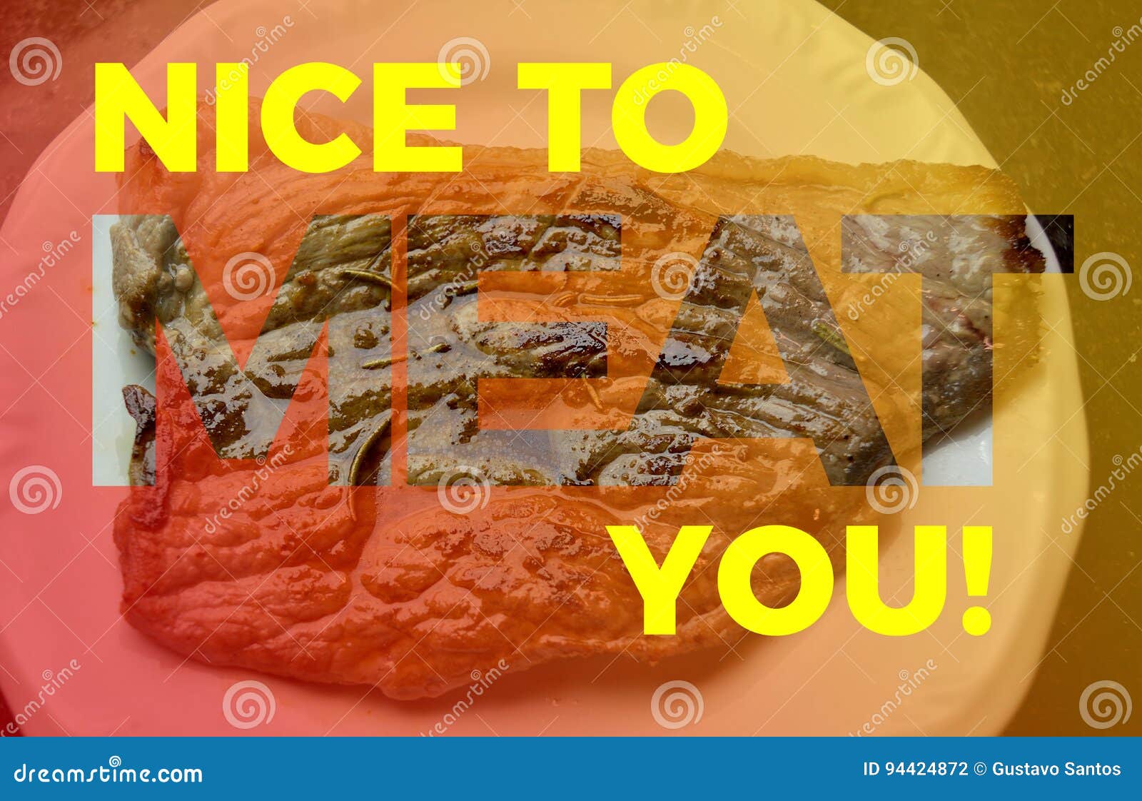 Nice to Meat you stock photo. Image of plate, succulent 94424872