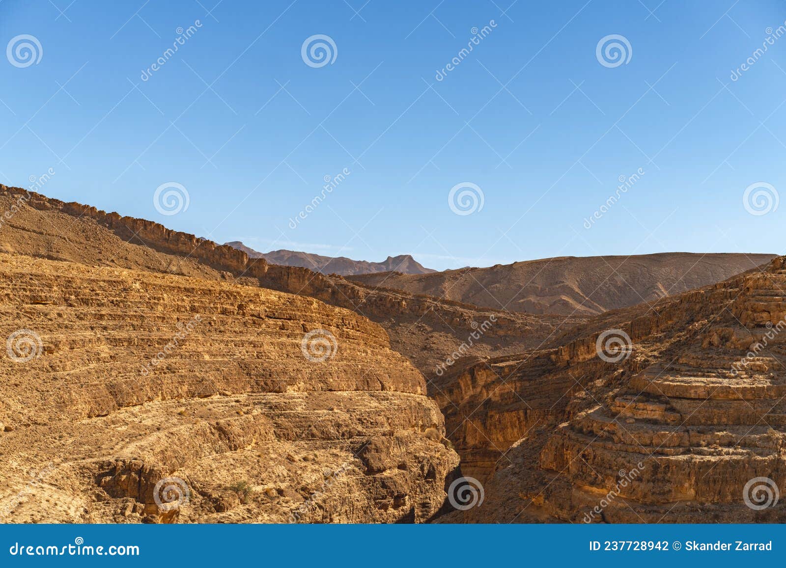 mides-  mountain oasis and canyon  - tunisia