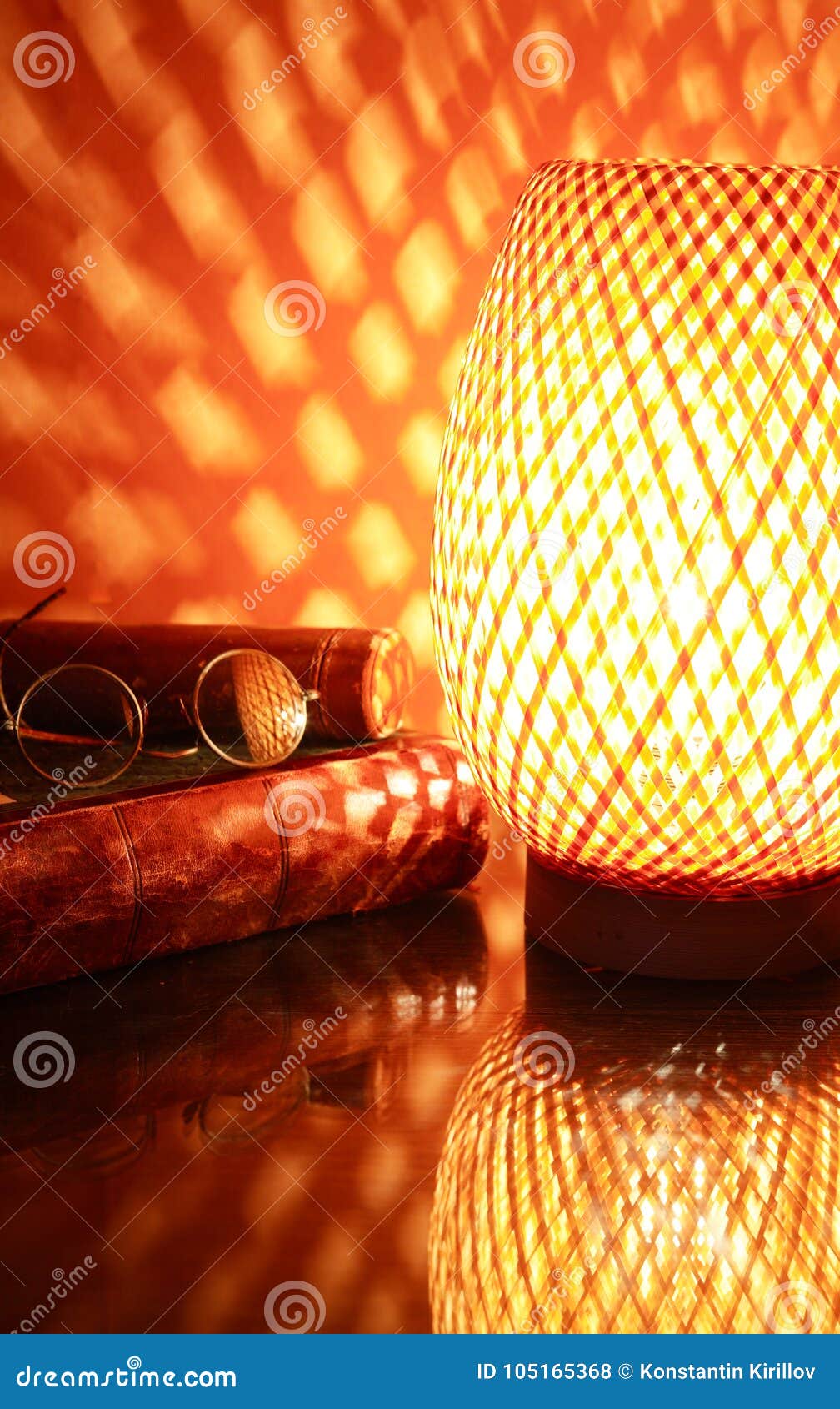 Lamp And Book Stock Photo Image Of Creativity Desktop 105165368