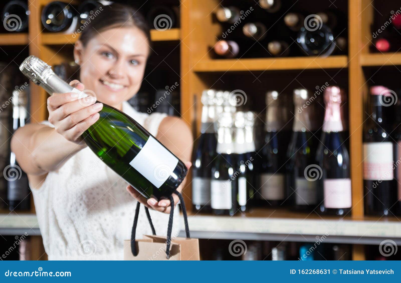 Woman Buying Wine in a Winery Stock Image Image of interior, drinking