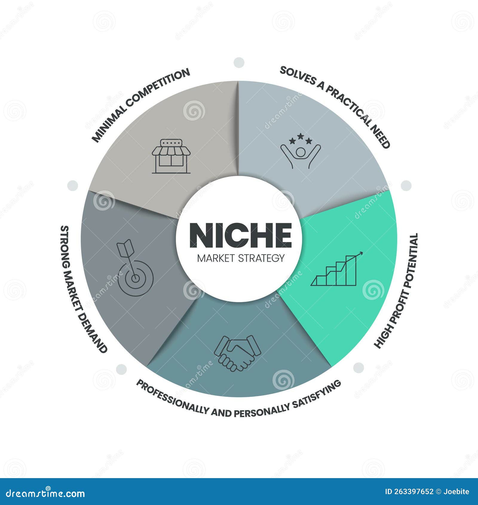 Niche Market Strategy Infographic Presentation Template with Icons Such