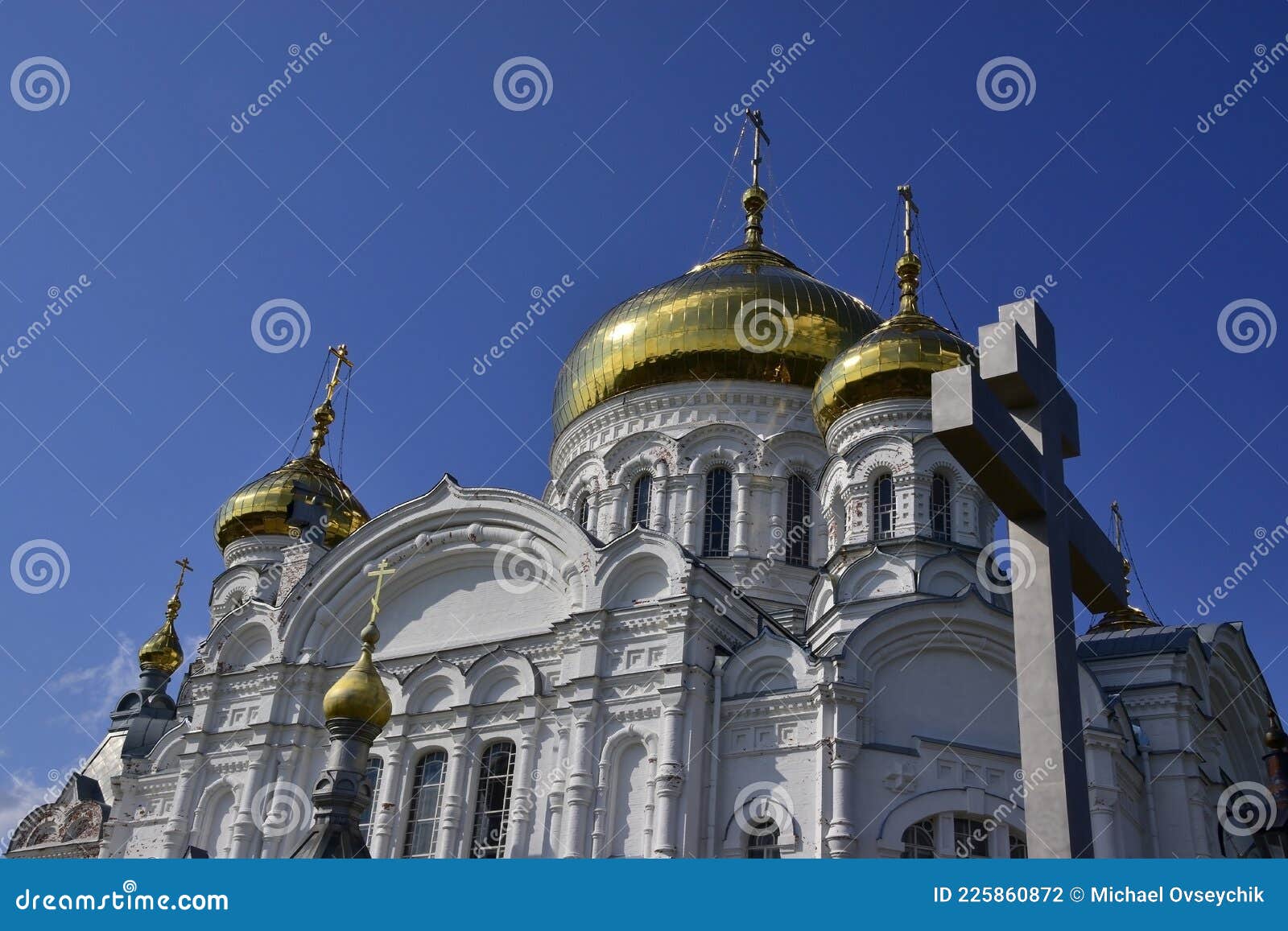 nicholas church and the tsar`s cross of st. nicholas belogorsky monastery